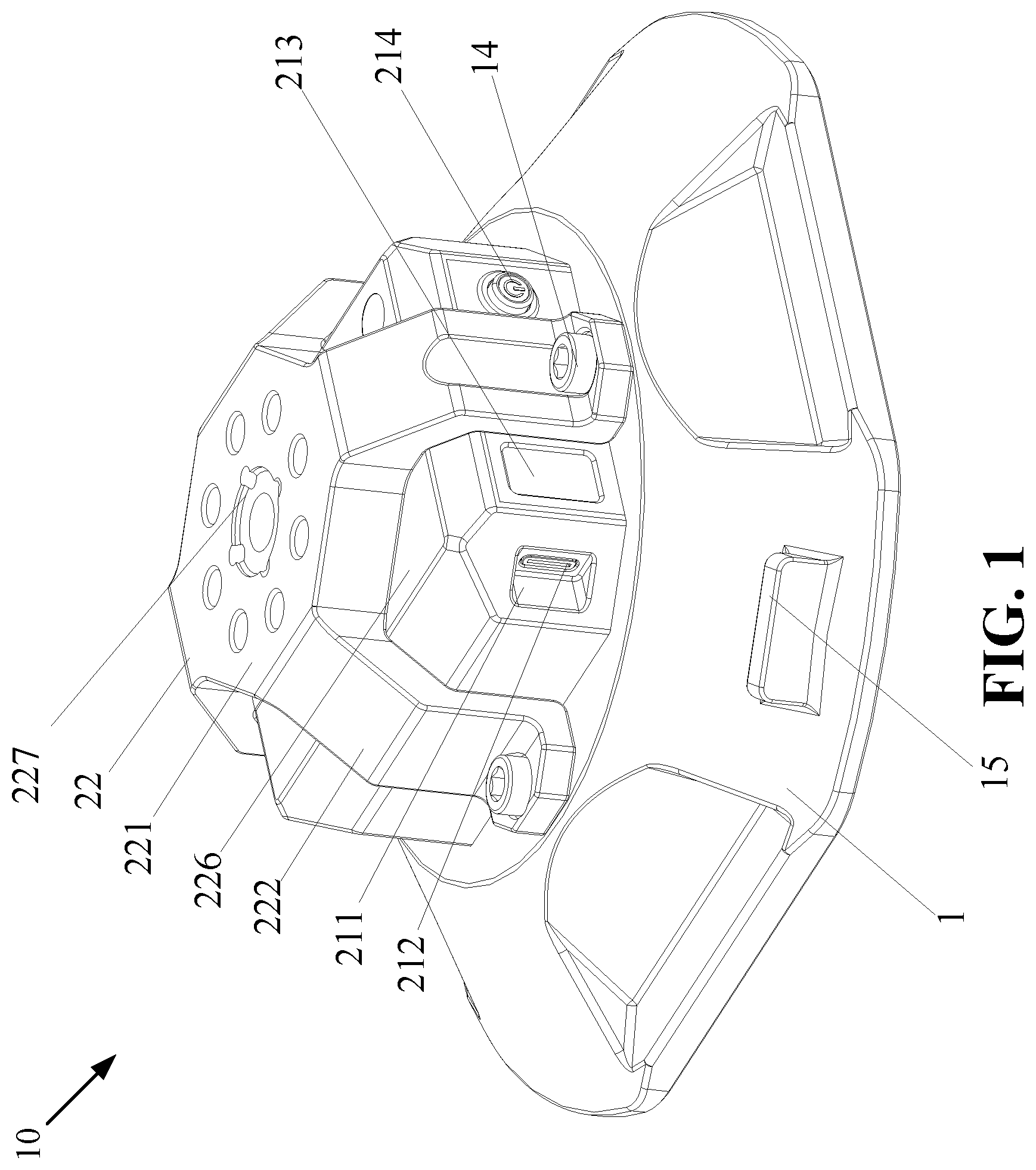 Patent US12504037 Figure 1 – Modular suction cup device and photography device