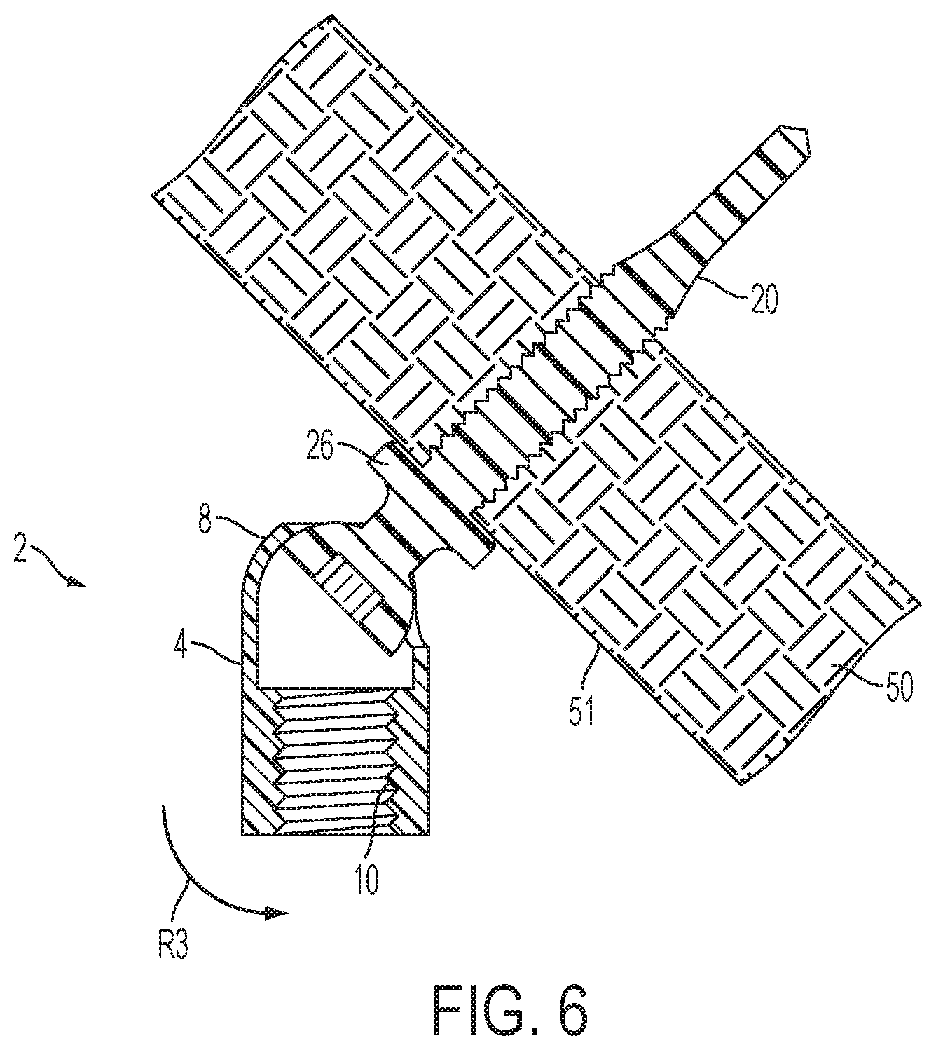 Patent US12504039 Figure 6 – Swivel hanger
