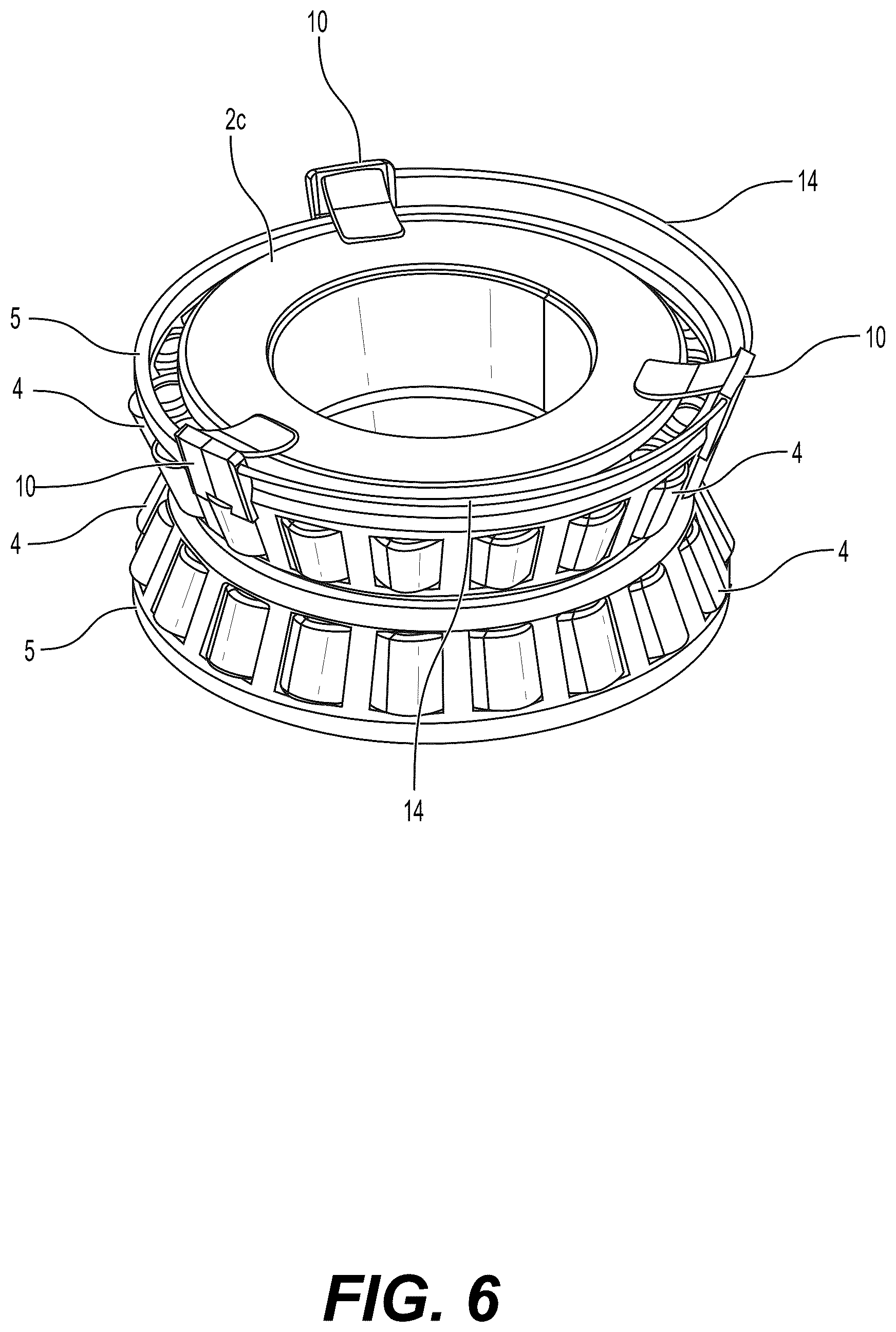 Patent US12504044 Figure 6 – Double-row tapered roller bearing assembling jig, and assembling method for double-row tapered roller bearing