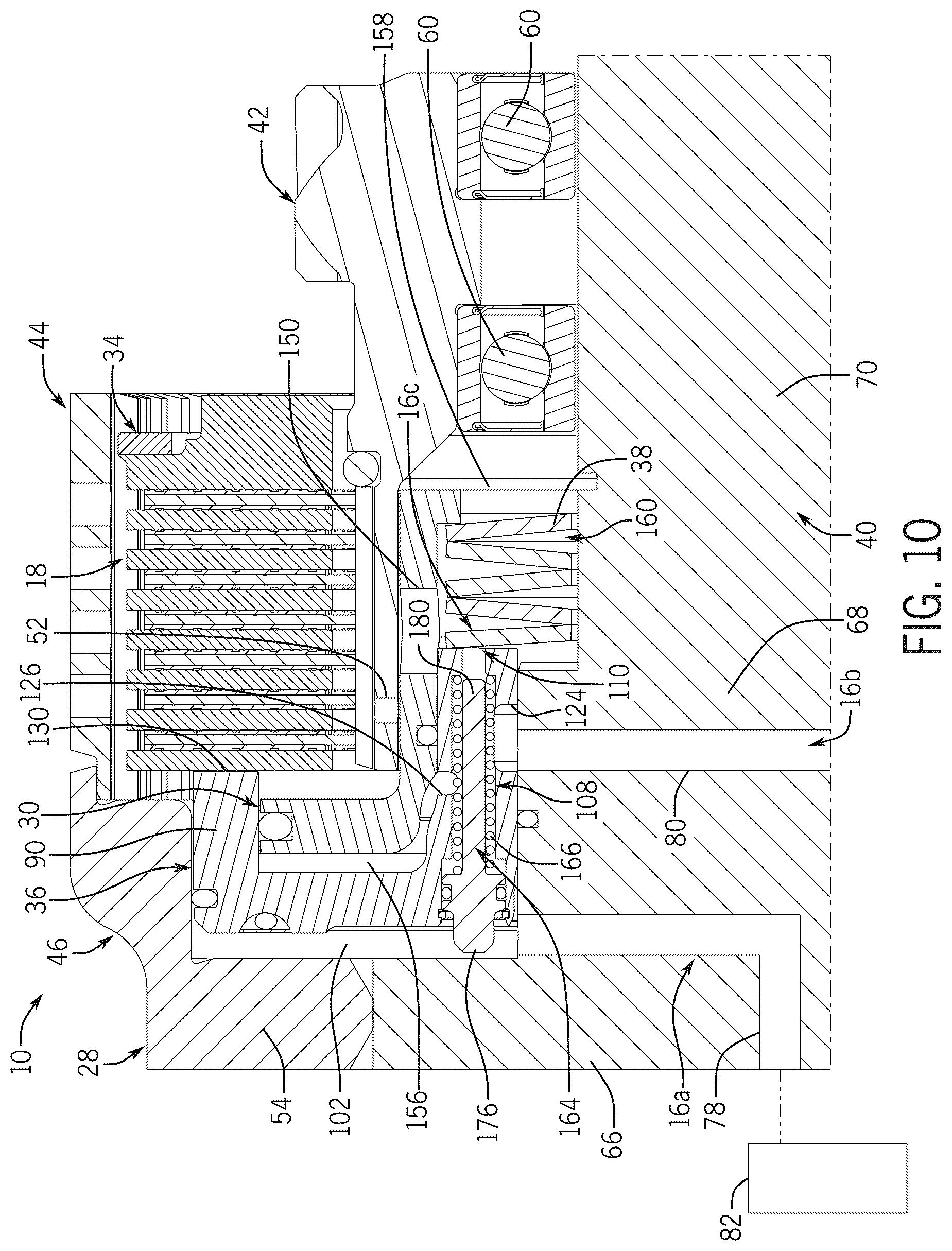 Patent US12504046 Figure 8 – Lubrication management system for a transmission having a high speed clutch