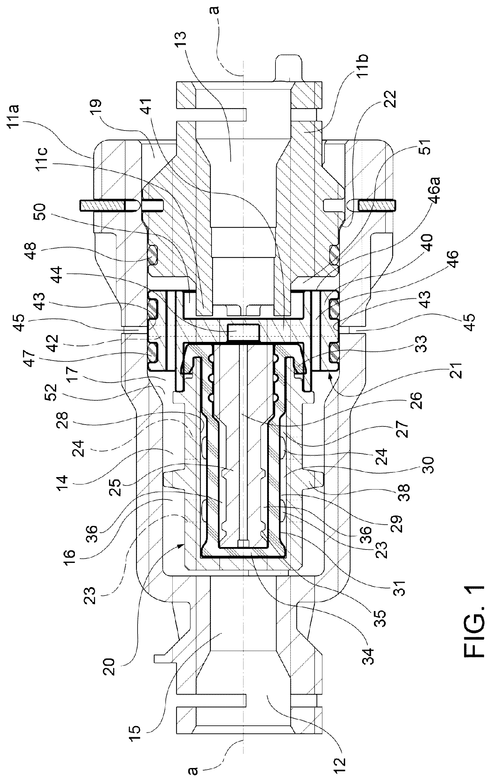 Patent US12504049 Figure 1 – Vibration damper in a hydraulic friction clutch actuation system of a motor vehicle
