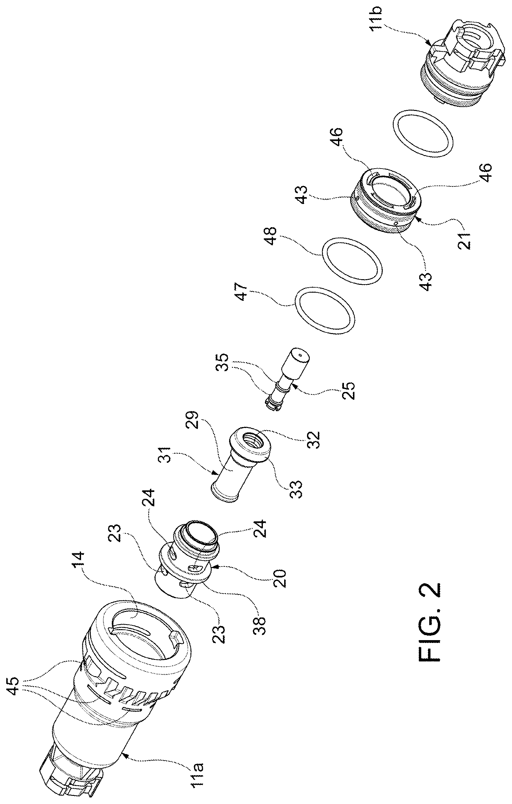 Patent US12504049 Figure 2 – Vibration damper in a hydraulic friction clutch actuation system of a motor vehicle