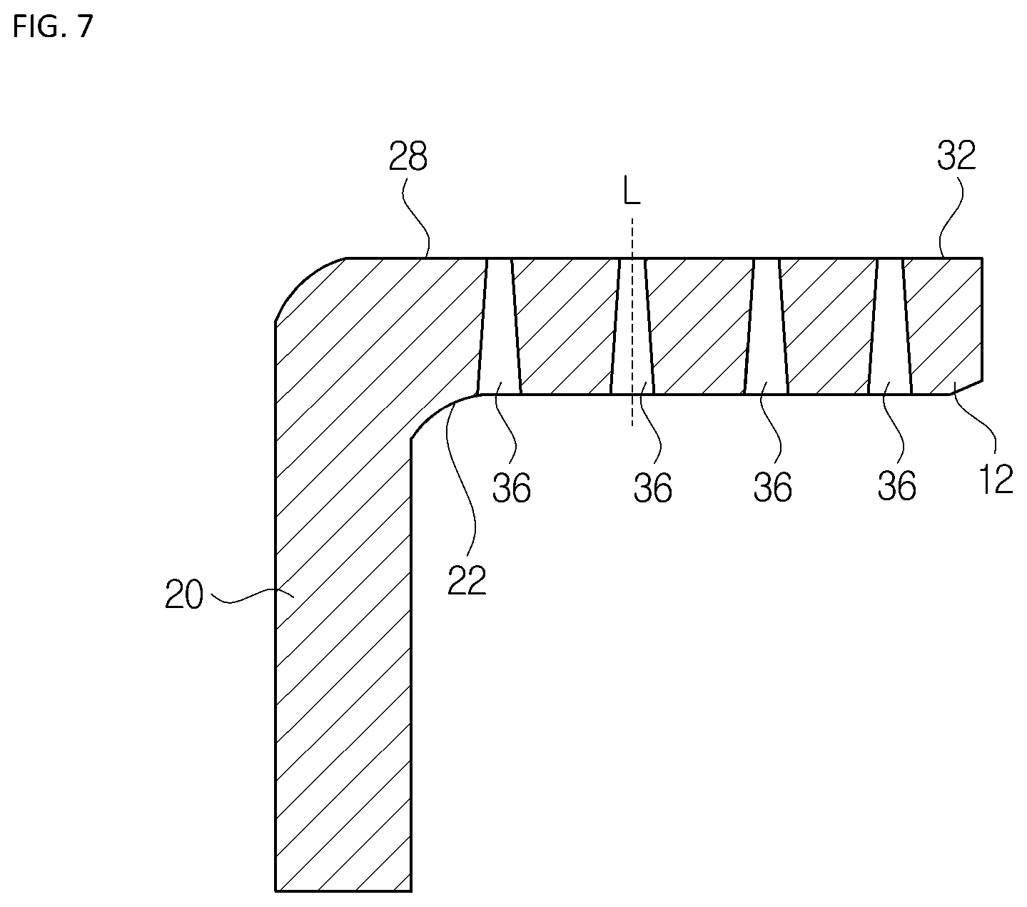 Patent US12504050 Figure 7 – Brake drum assembly with dust collection via through holes