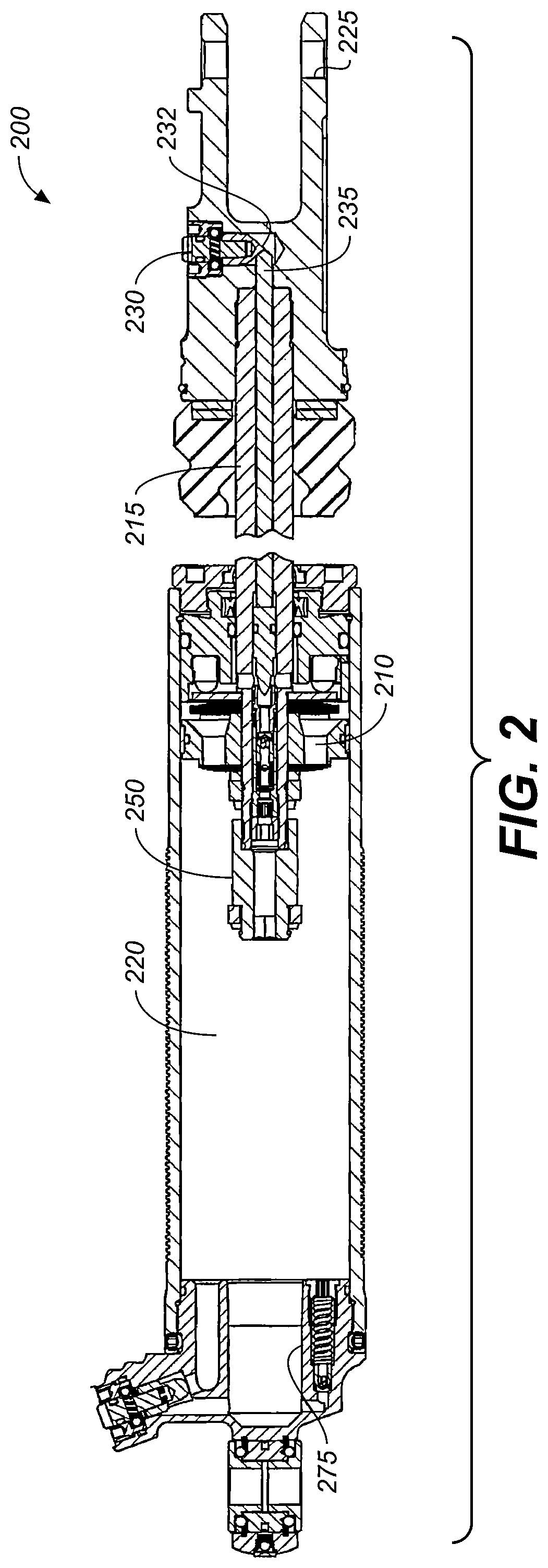 Patent US12504053 Figure 2 – Position sensitive suspension damping with an active valve