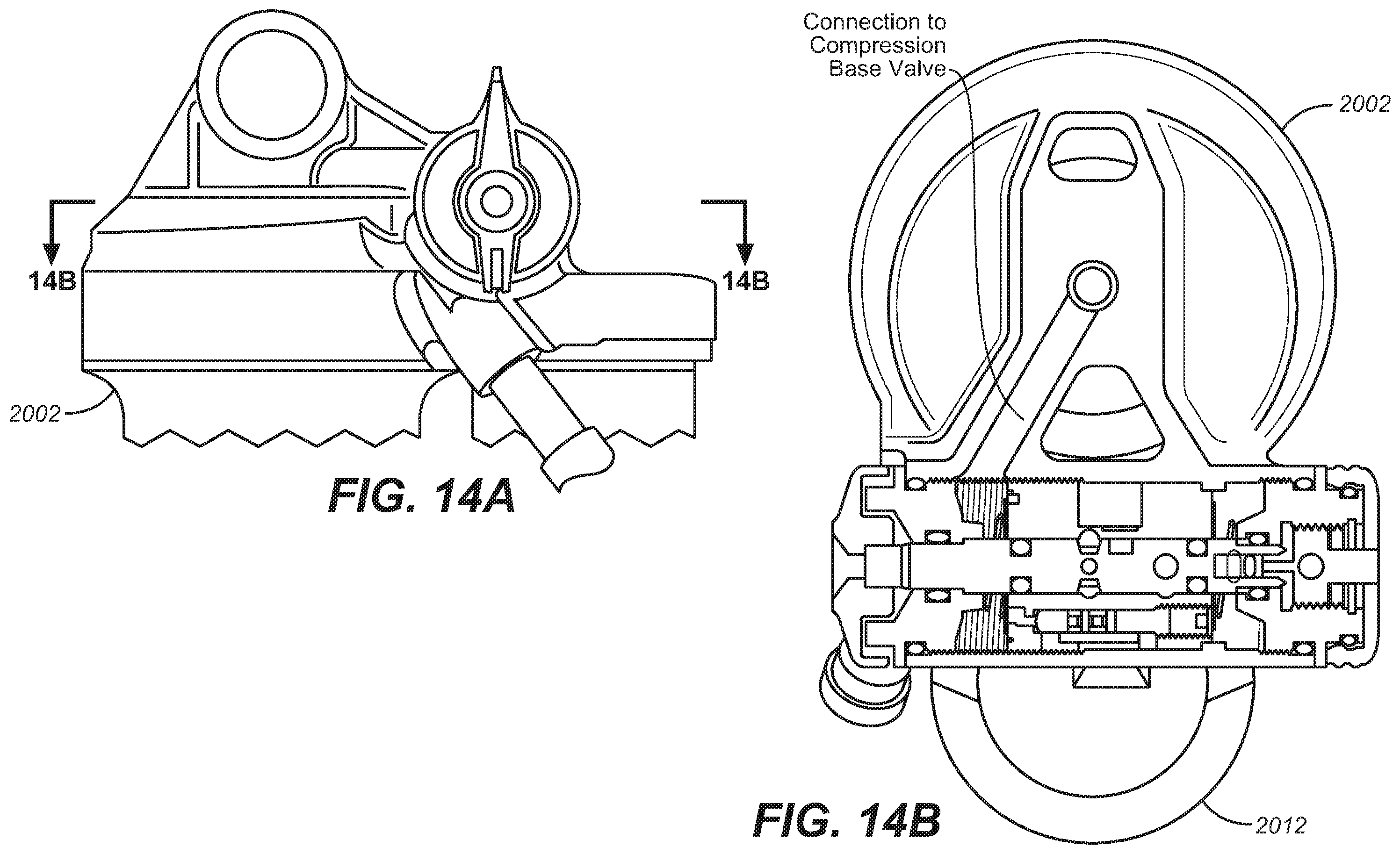 Patent US12504055 Figure 11 – Twin tube shock with adjustable pressure regulation