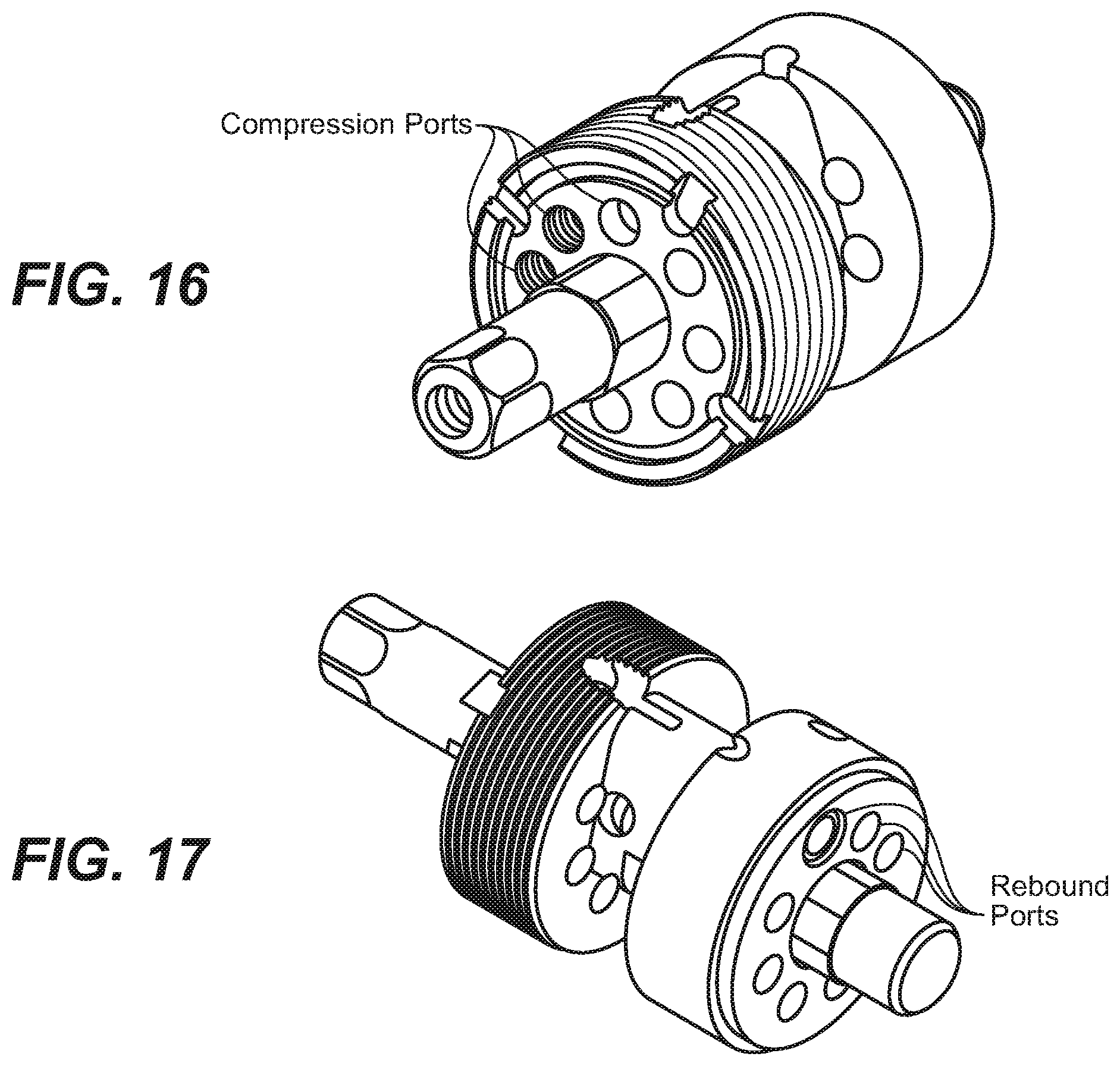 Patent US12504055 Figure 13 – Twin tube shock with adjustable pressure regulation