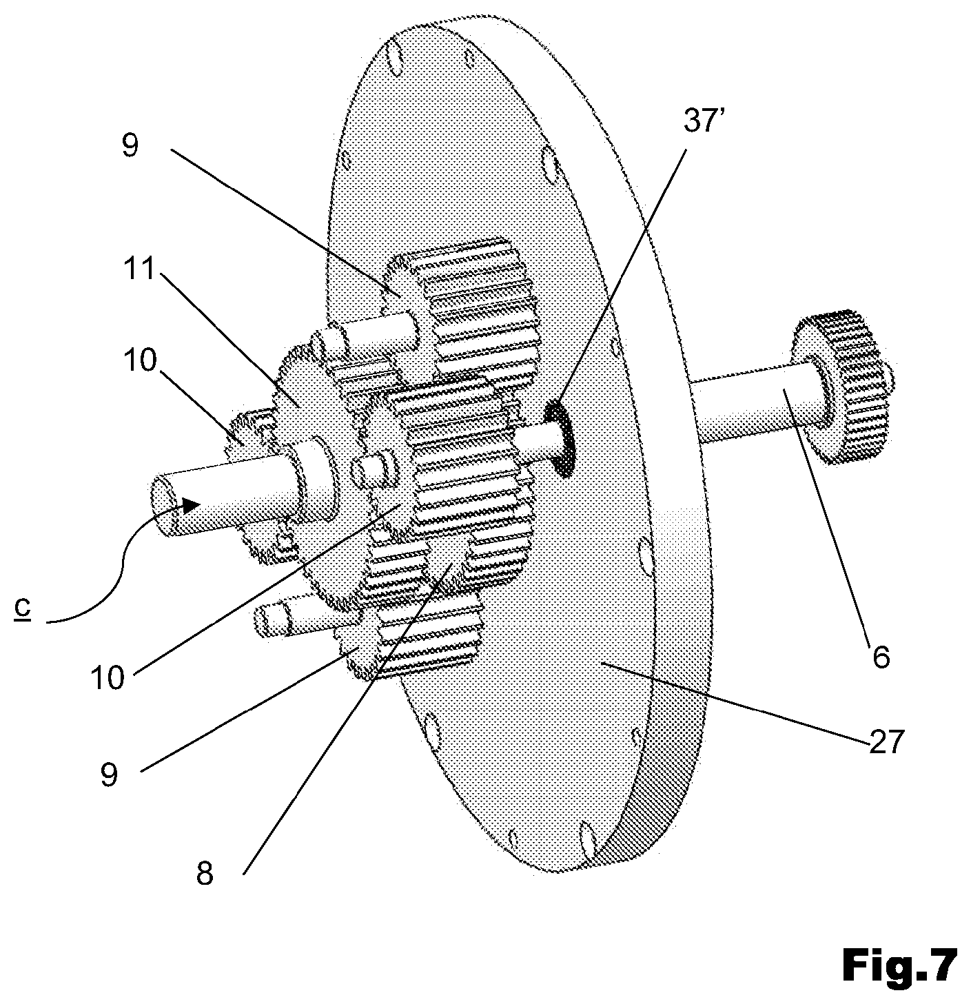 Patent US12504058 Figure 7 – Device for increasing the efficiency of any rotary power generating system with progressive variation