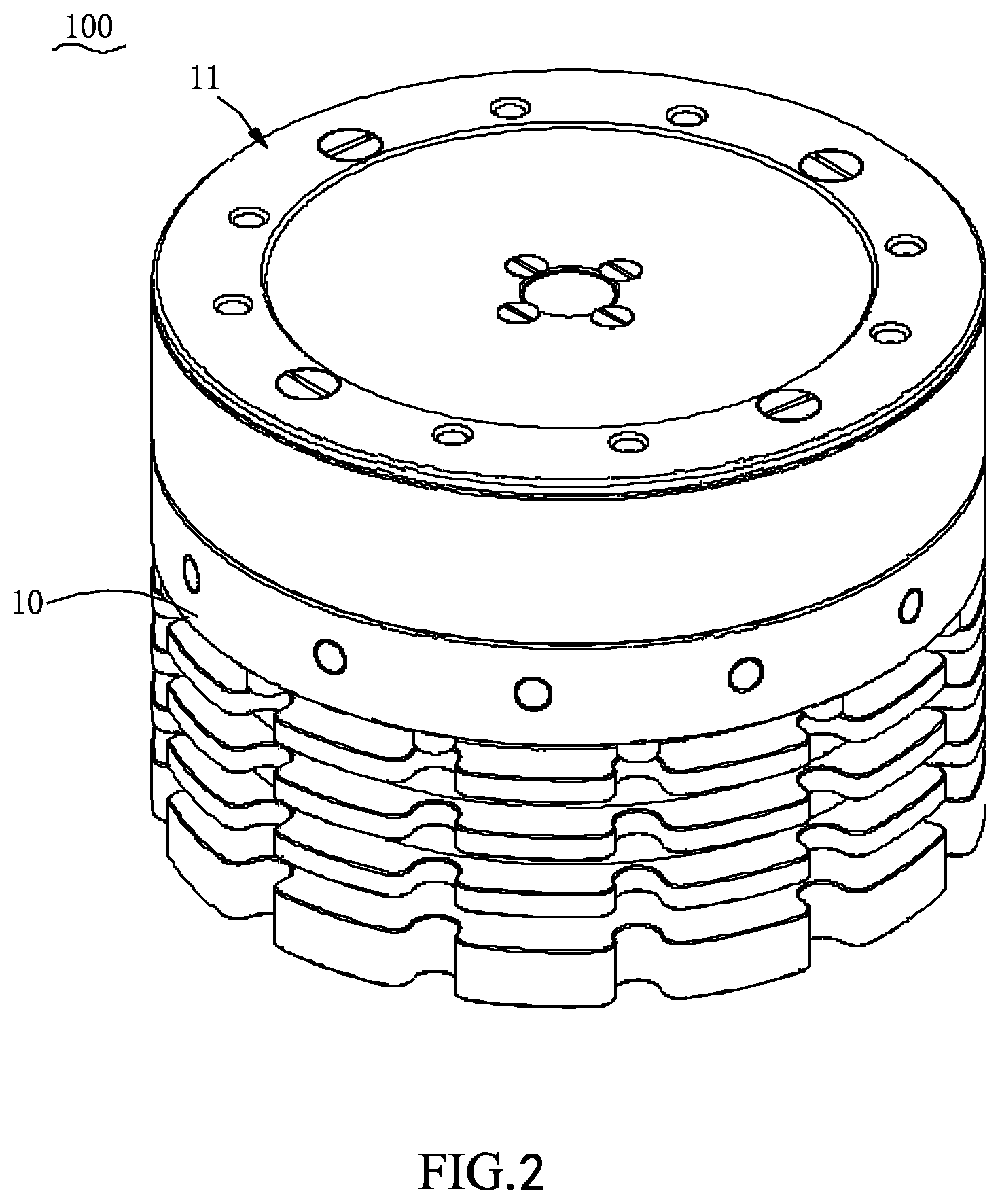Patent US12504061 Figure 2 – Electric drive module and electric drive equipment for reducing vibration