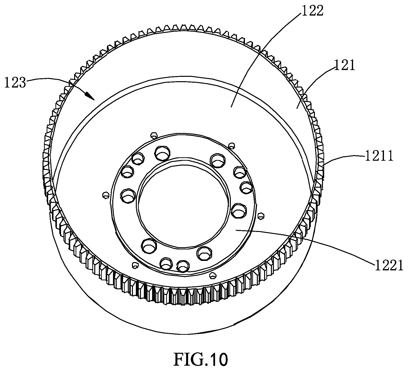 Patent US12504061 Figure 7 – Electric drive module and electric drive equipment for reducing vibration