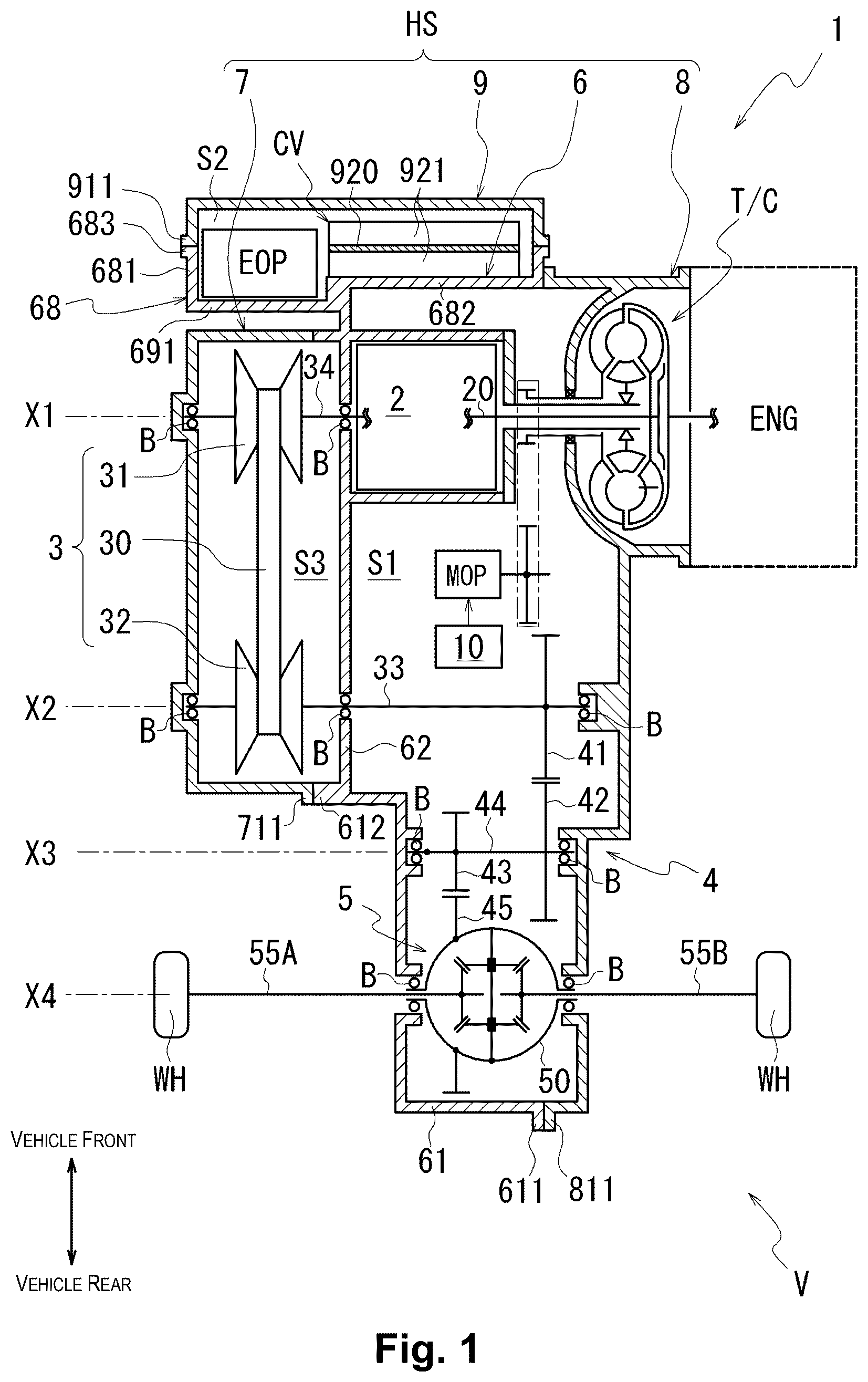 Patent US12504065 Figure 1 – Power transmission device