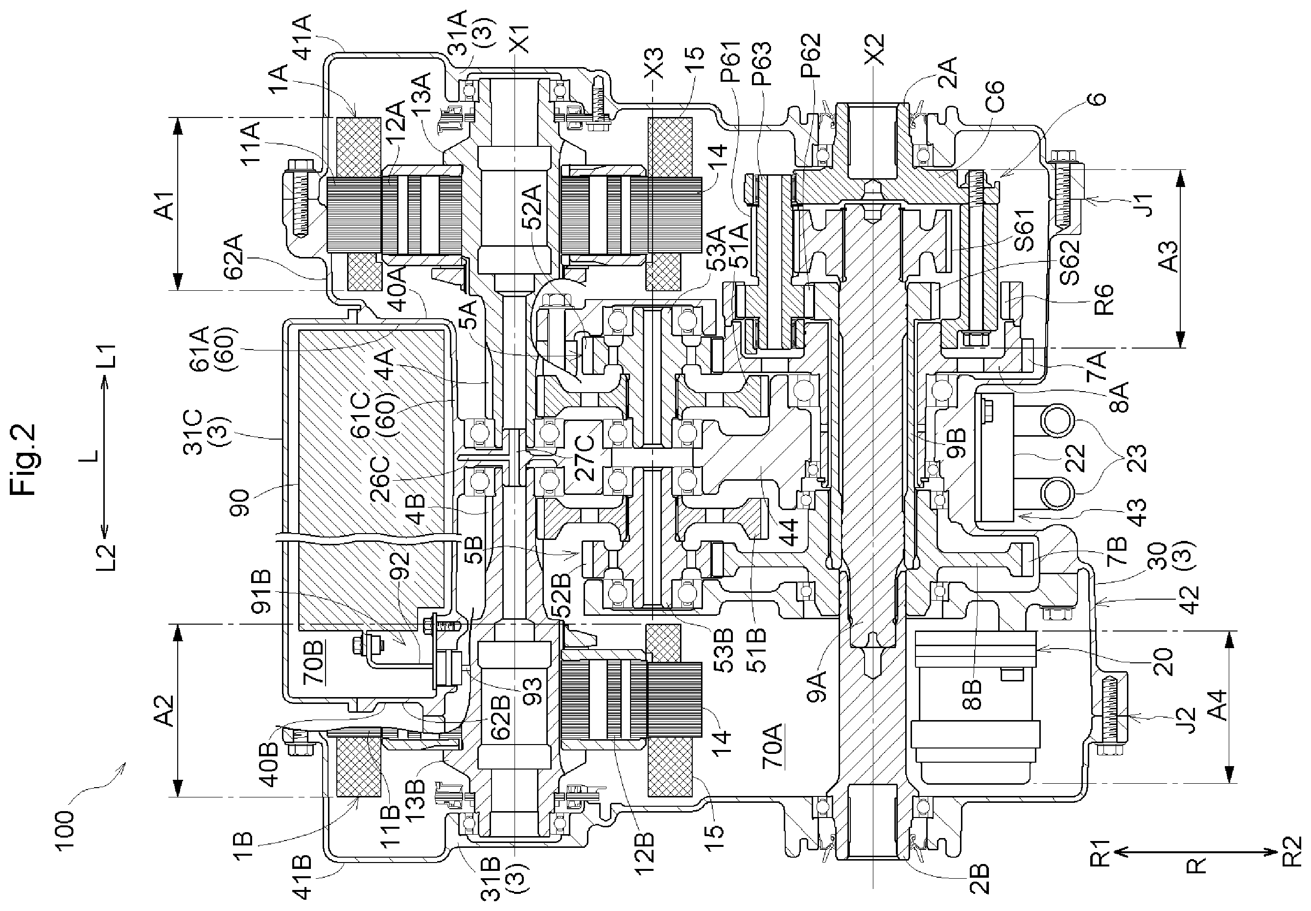 Patent US12504067 Figure 2 – Vehicle drive device