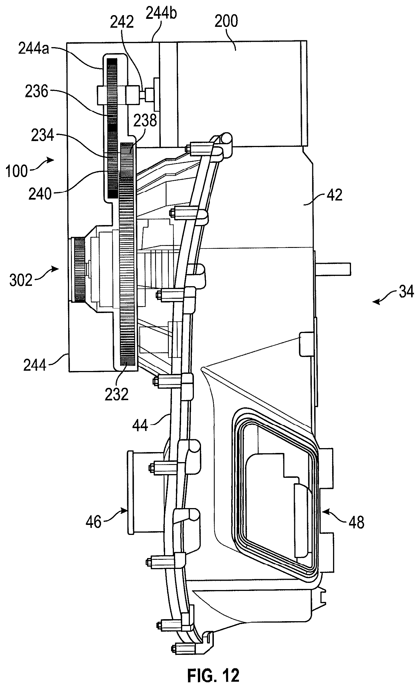 Patent US12504070 Figure 9 – Electronically-controlled continuously variable transmission for a utility vehicle