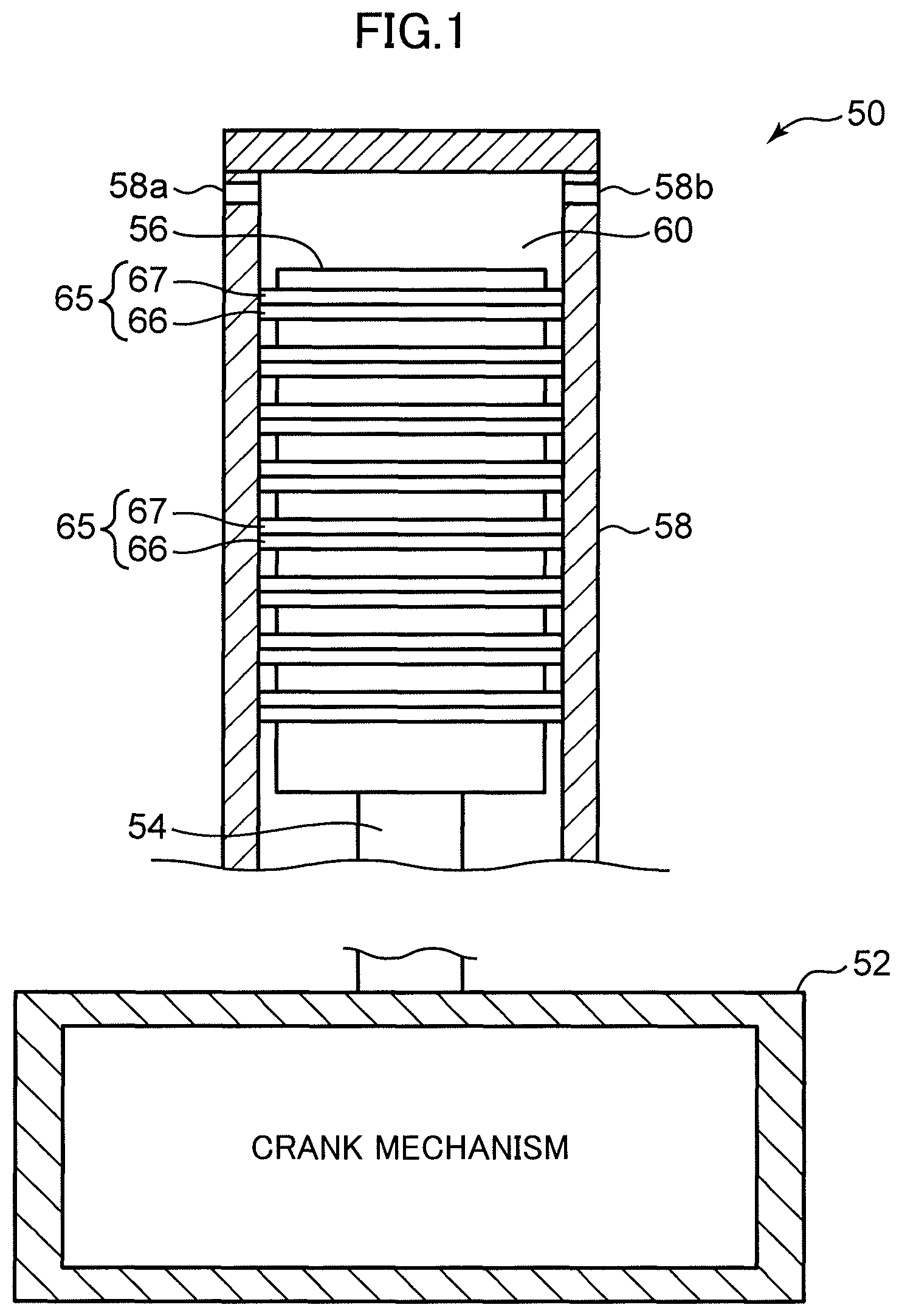 Patent US12504072 Figure 1 – Piston ring, piston ring assembly, and reciprocating compressor