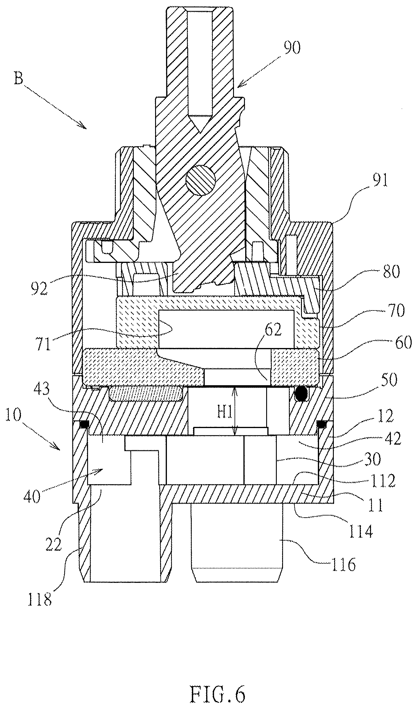 Patent US12504081 Figure 5 – High-flow reverse water inlet cartridge seat