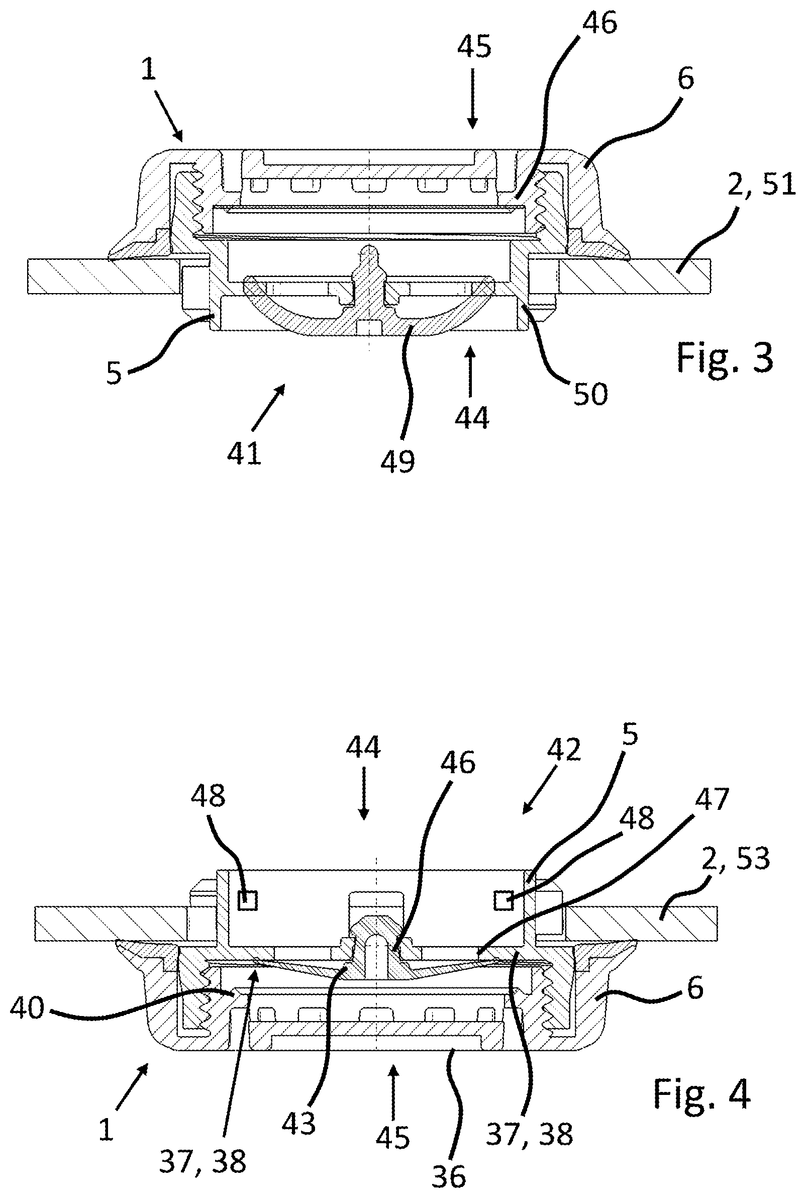 Patent US12504082 Figure 2 – Valve device, valve housing and universal valve housing
