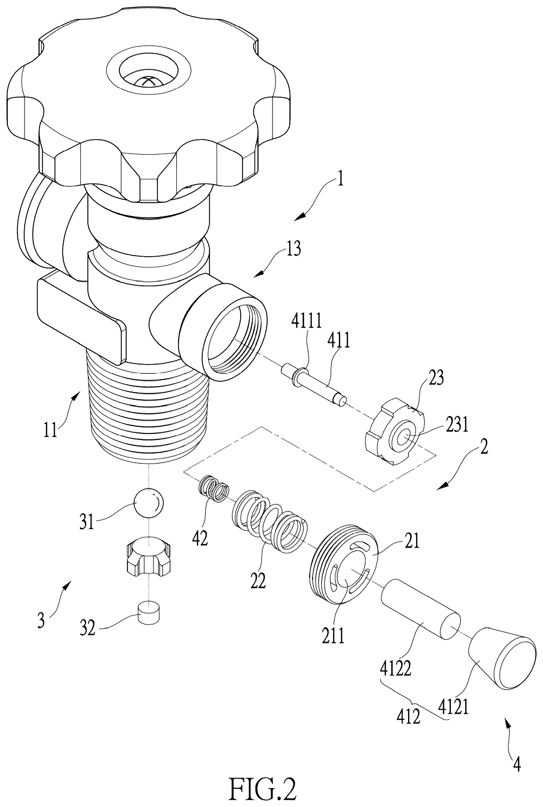 Patent US12504084 Figure 2 – Excess flow valve with self-resetting function