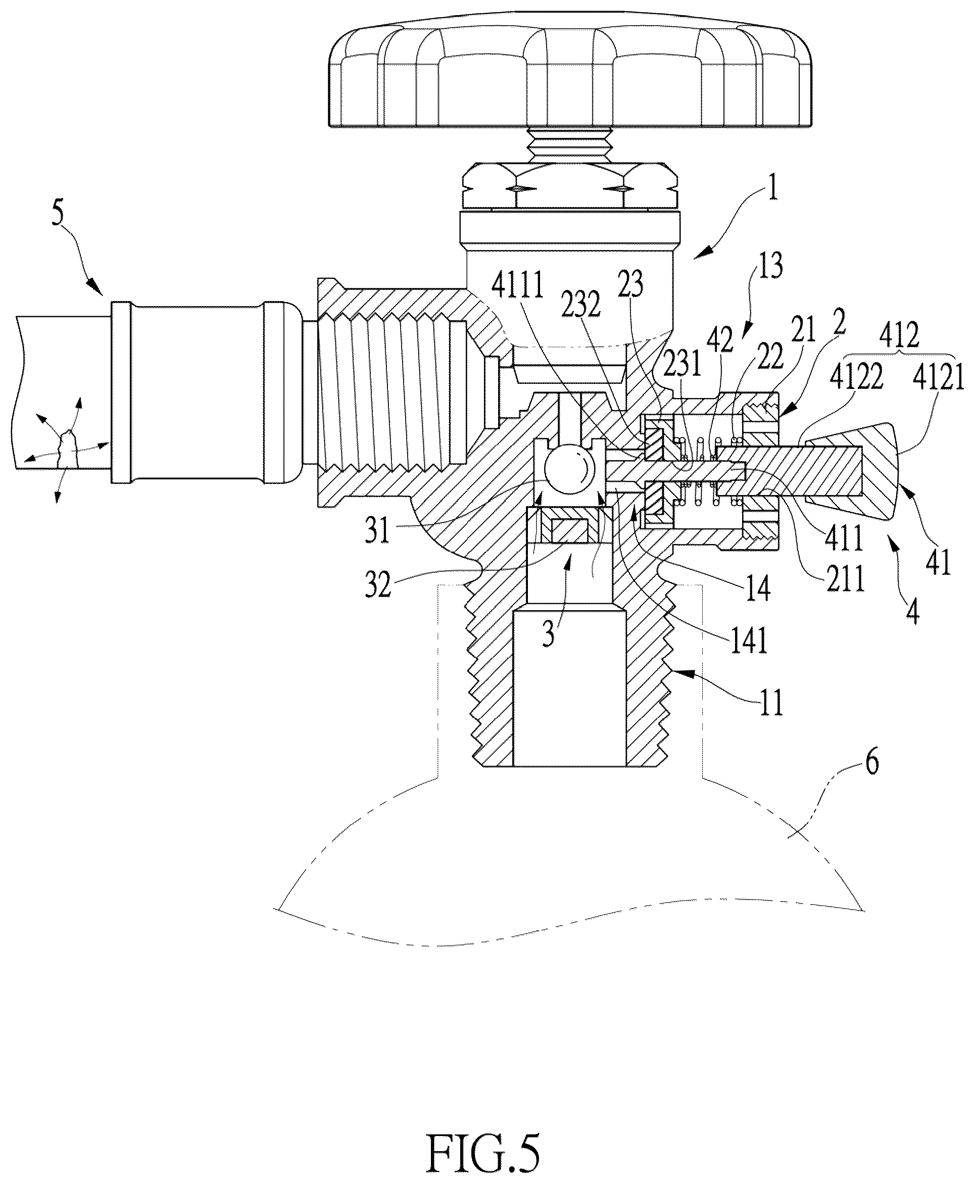 Patent US12504084 Figure 6 – Excess flow valve with self-resetting function