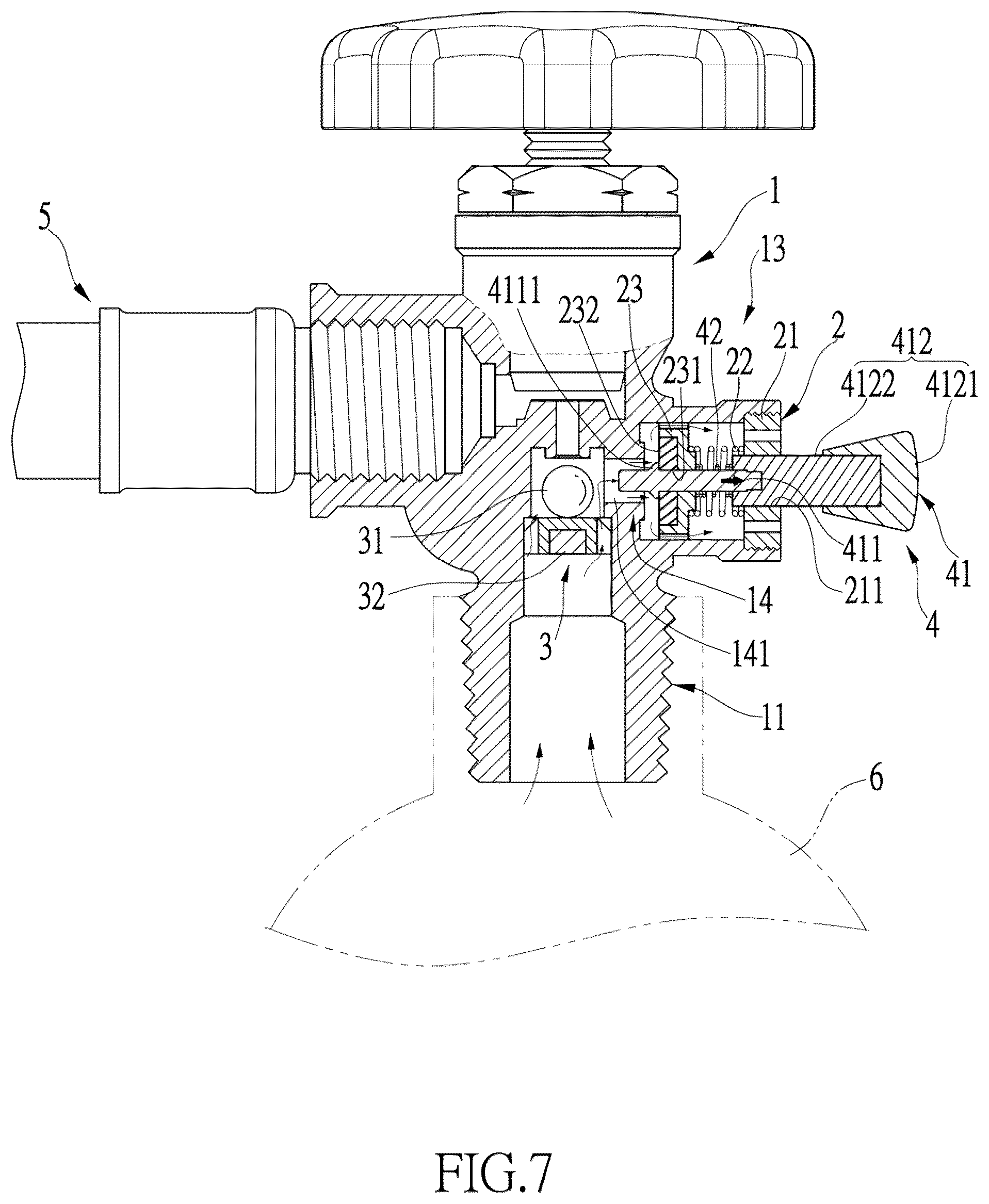 Patent US12504084 Figure 8 – Excess flow valve with self-resetting function