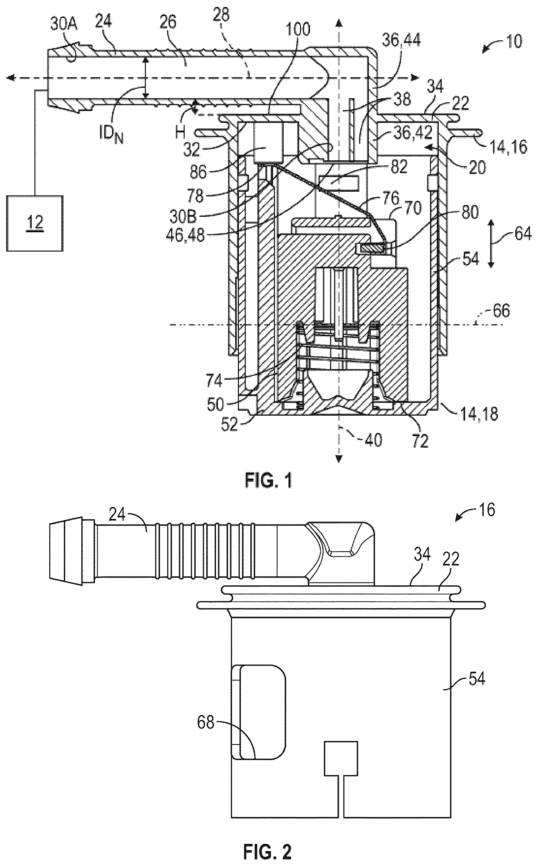 Patent US12504087 Figure 1 – Valve assembly and a method of forming the valve assembly