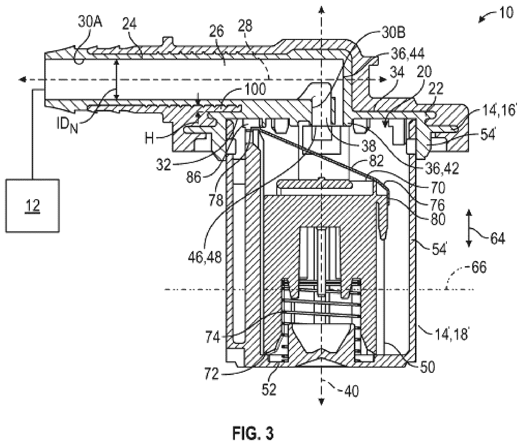 Patent US12504087 Figure 2 – Valve assembly and a method of forming the valve assembly