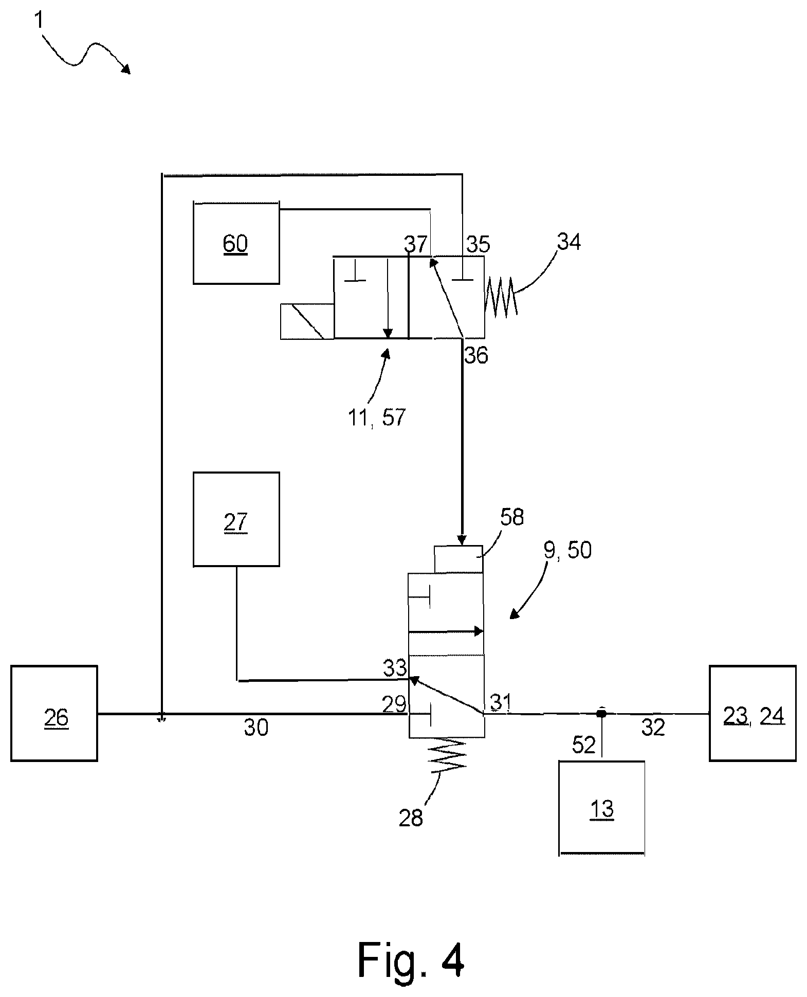 Patent US12504088 Figure 3 – Valve module, valve arrangement and method