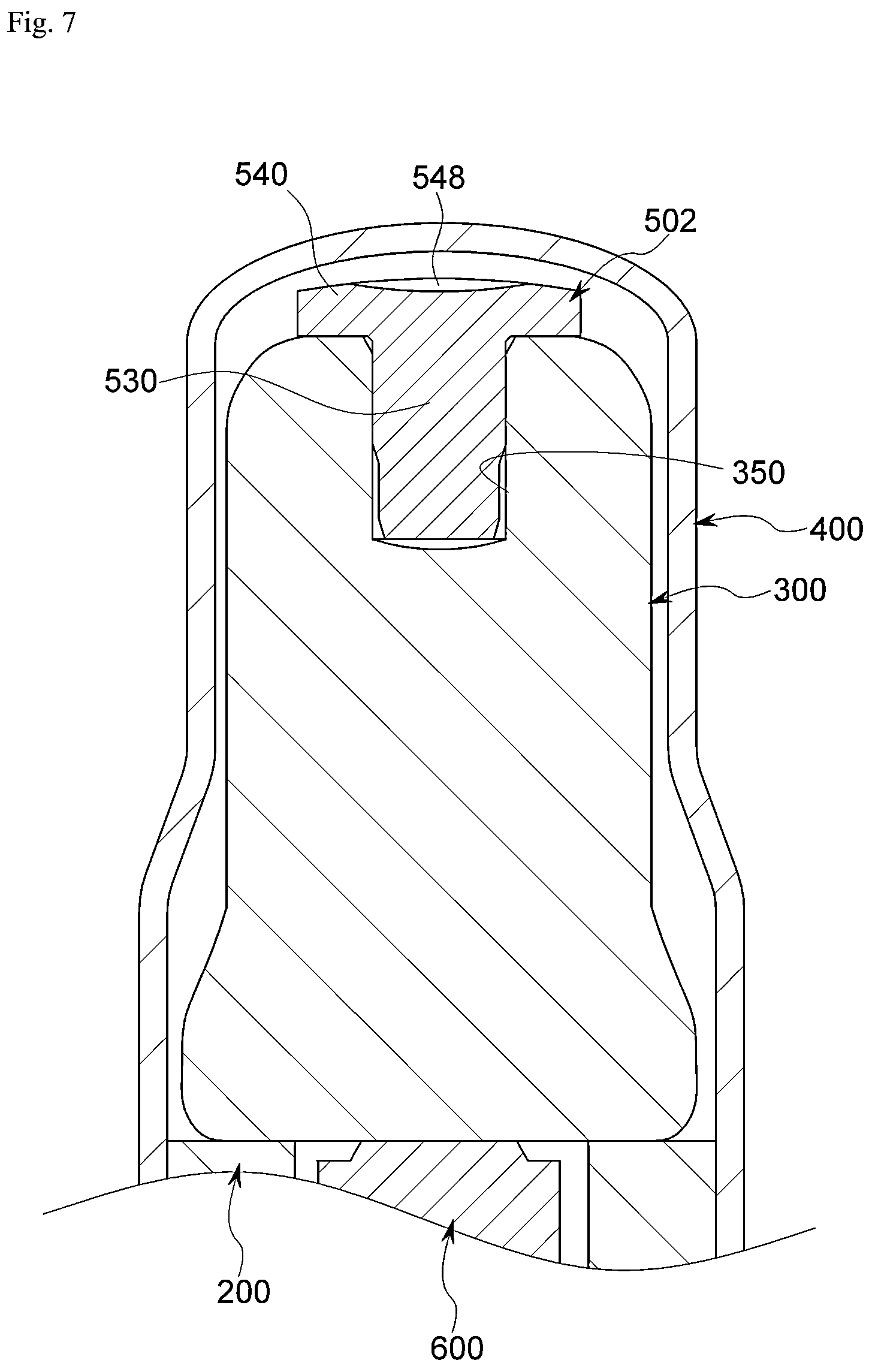 Patent US12504093 Figure 7 – Noise reduction member and solenoid valve for brake system with the same