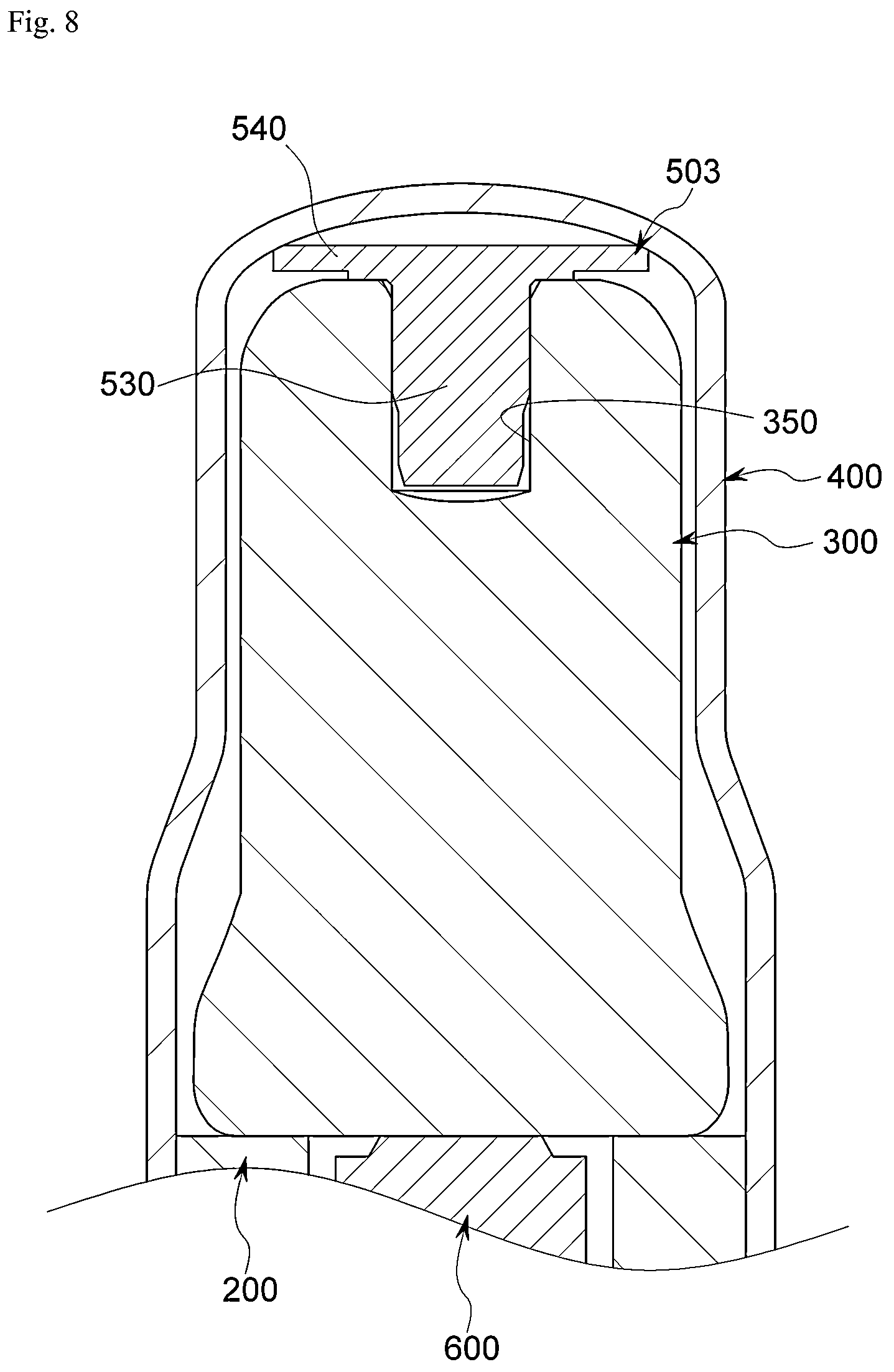 Patent US12504093 Figure 8 – Noise reduction member and solenoid valve for brake system with the same