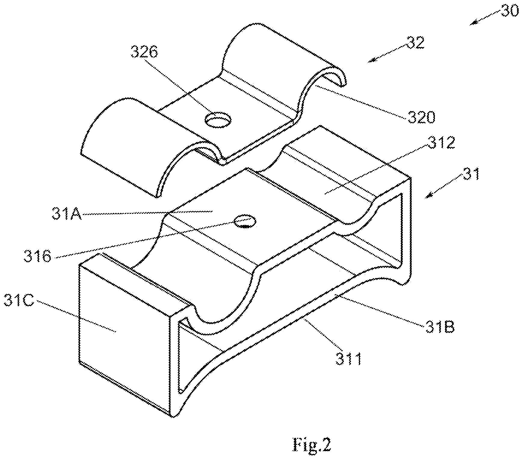 Patent US12504099 Figure 3 – Pipe clamp assembly and heat exchanger having same