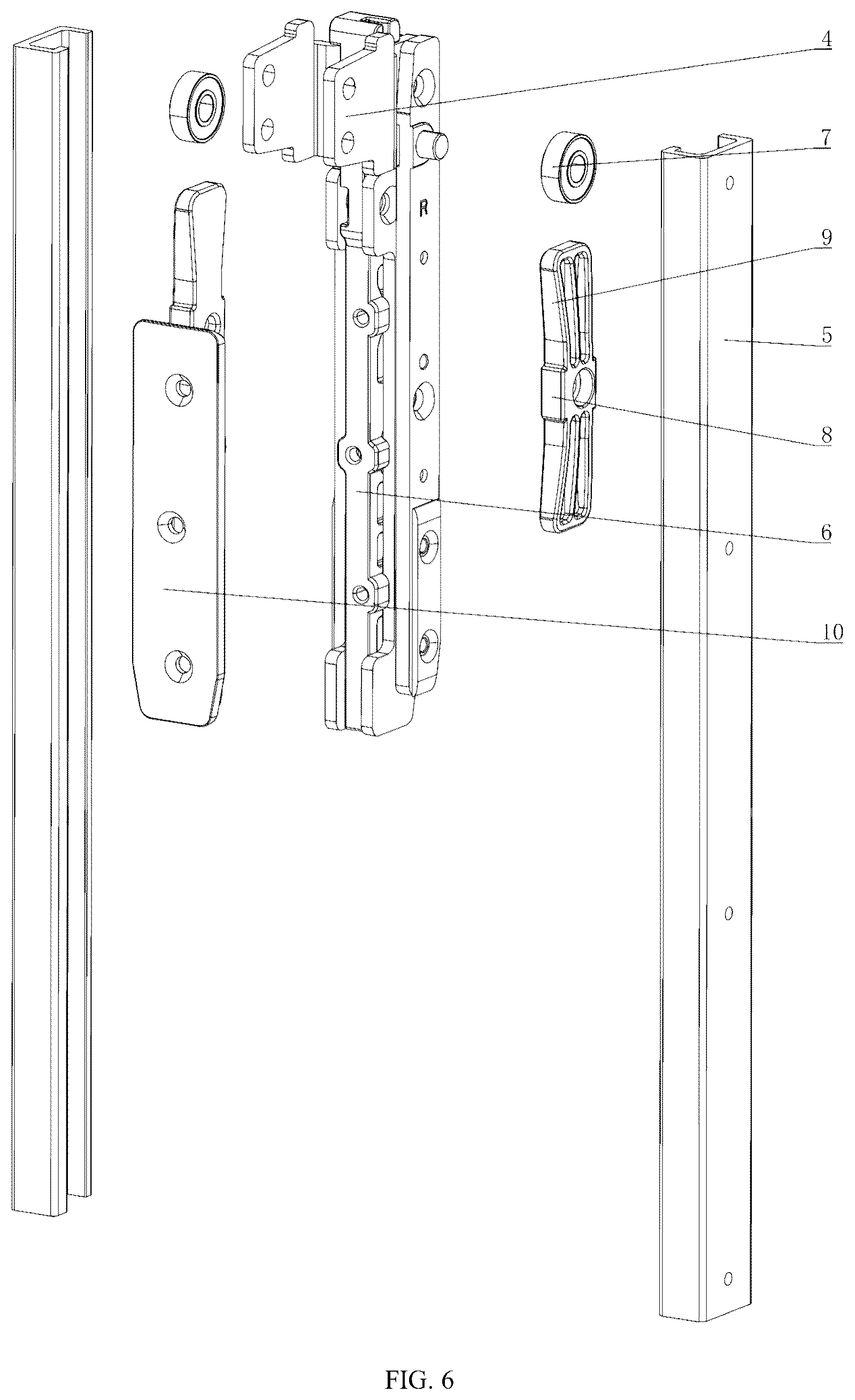 Patent US12504110 Figure 6 – Display support facilitating multi-directional adjustment and being telescopic
