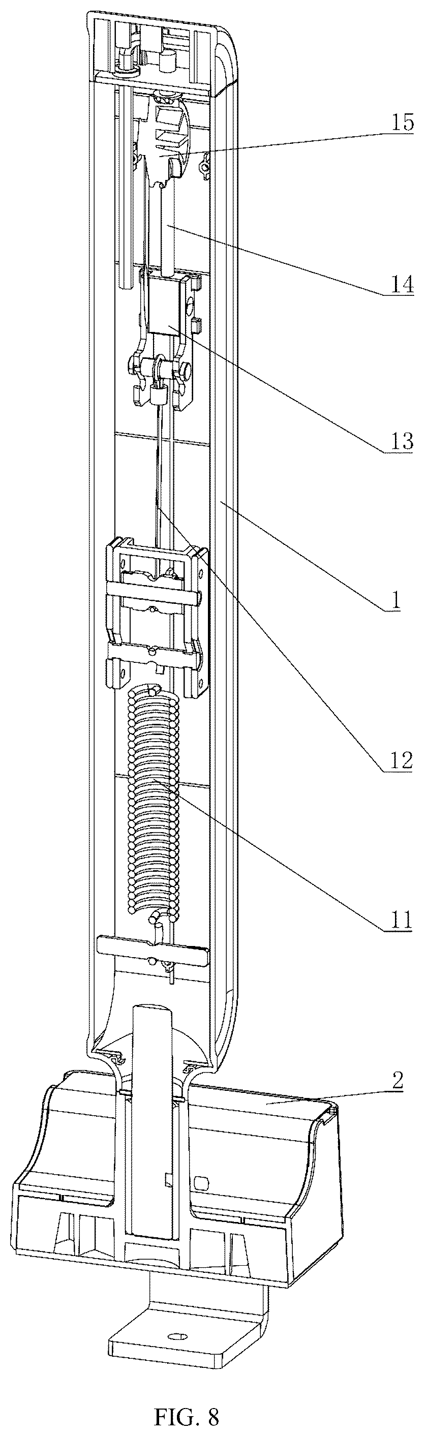 Patent US12504110 Figure 8 – Display support facilitating multi-directional adjustment and being telescopic