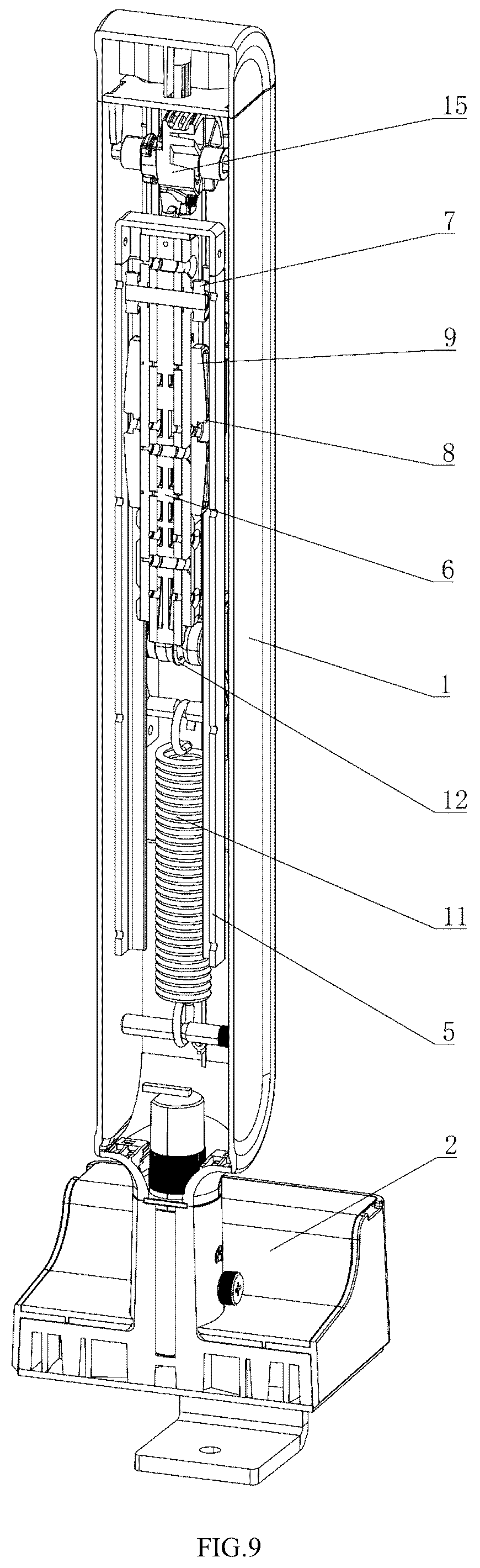 Patent US12504110 Figure 9 – Display support facilitating multi-directional adjustment and being telescopic