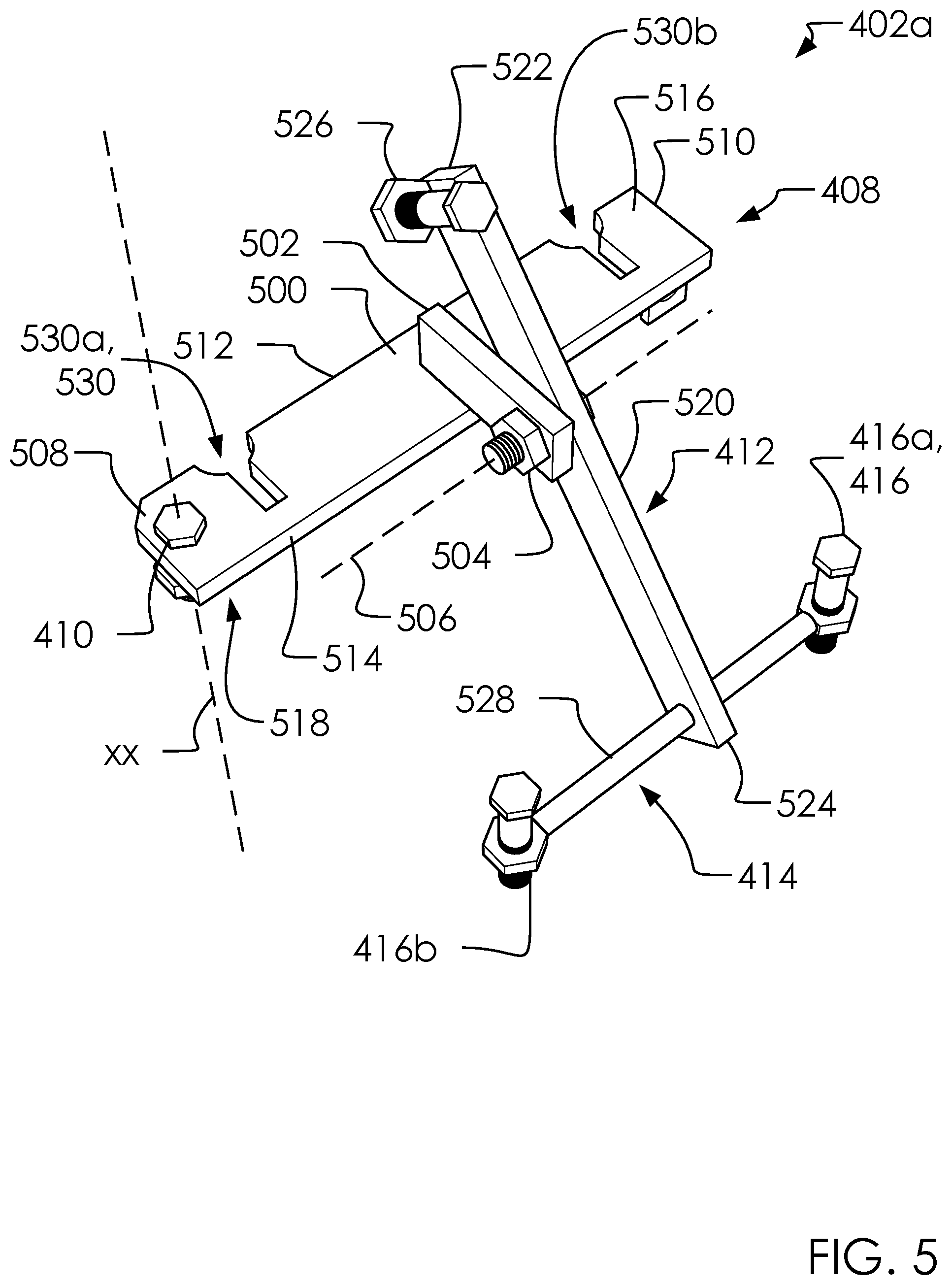 Patent US12504111 Figure 5 – I-beam support system and method of use