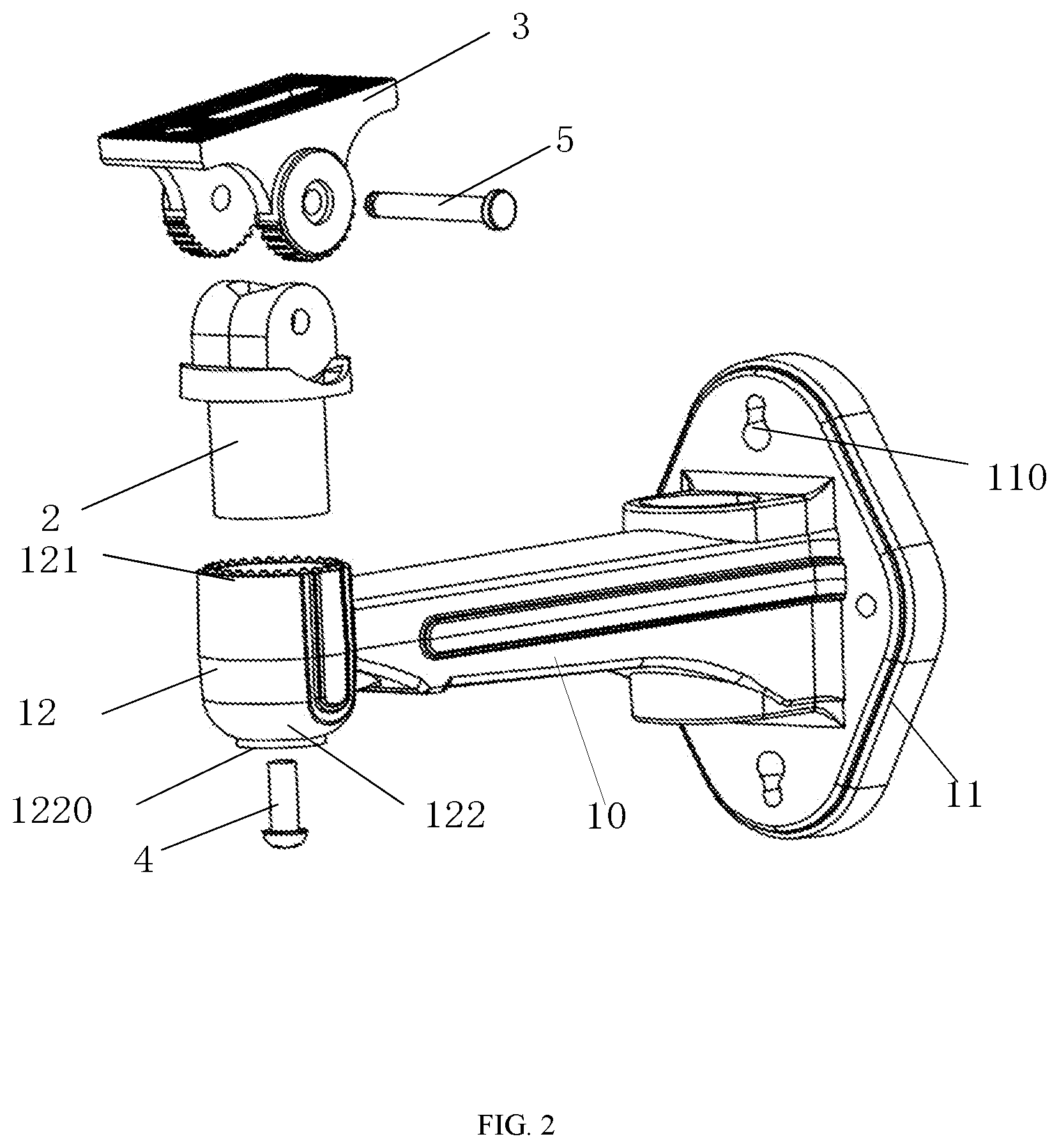 Patent US12504113 Figure 2 – Multidirectional adjustment support and camera device