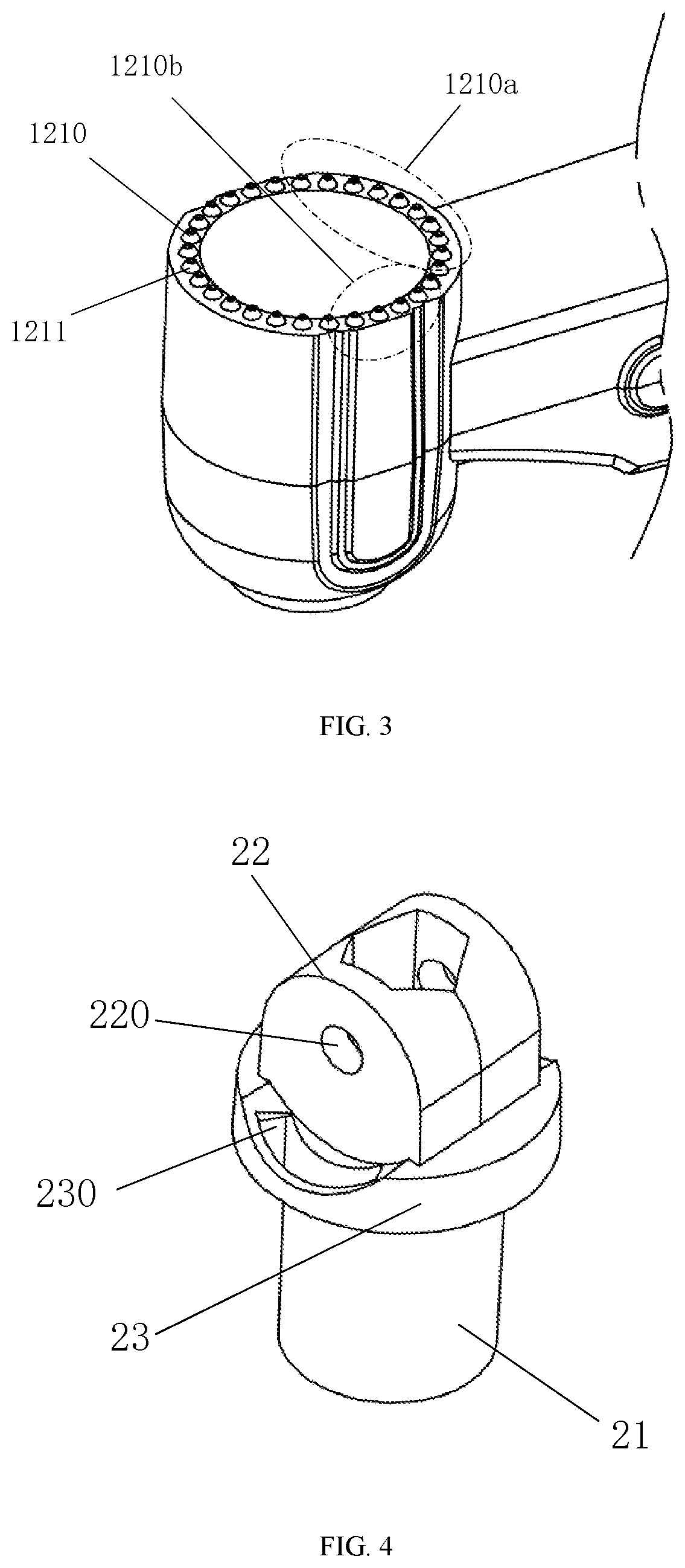 Patent US12504113 Figure 3 – Multidirectional adjustment support and camera device