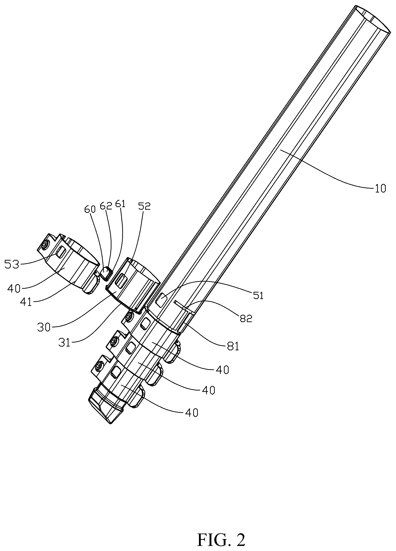 Patent US12504115 Figure 2 – Easy-to-assemble telescopic leg tube structure of support frame and support frame