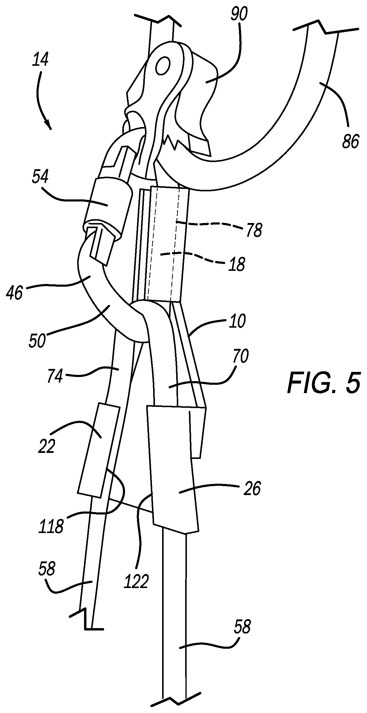Patent US12504116 Figure 3 – Accessory support for hunting saddle