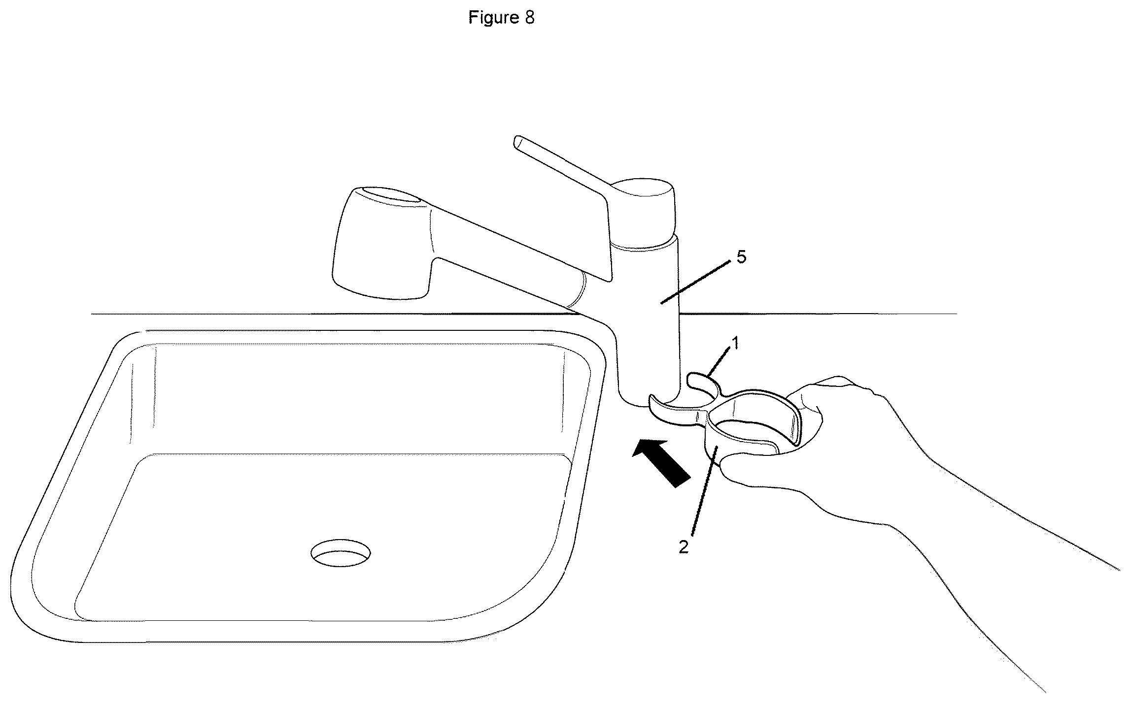 Patent US12504118 Figure 5 – Soap swivel caddy