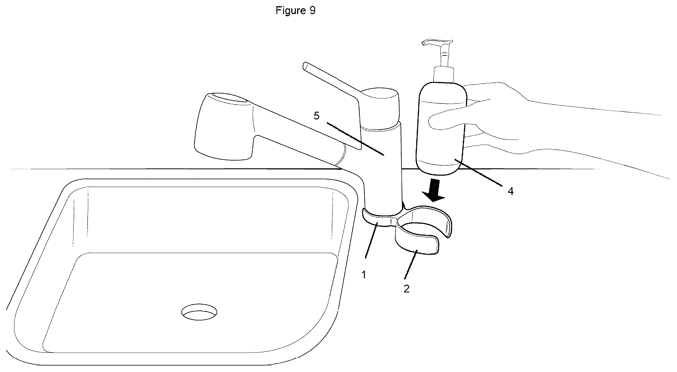Patent US12504118 Figure 6 – Soap swivel caddy