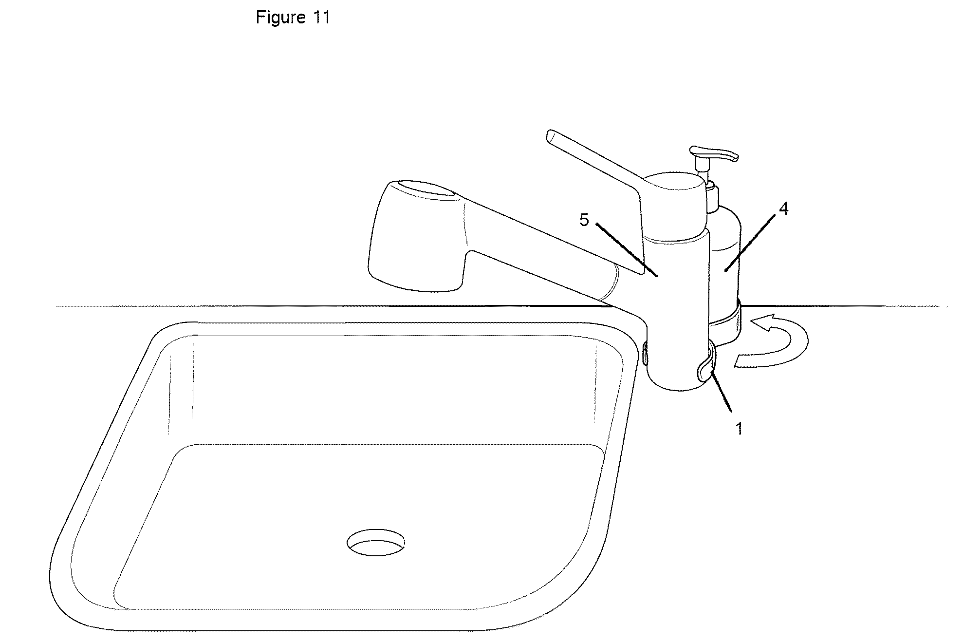 Patent US12504118 Figure 8 – Soap swivel caddy