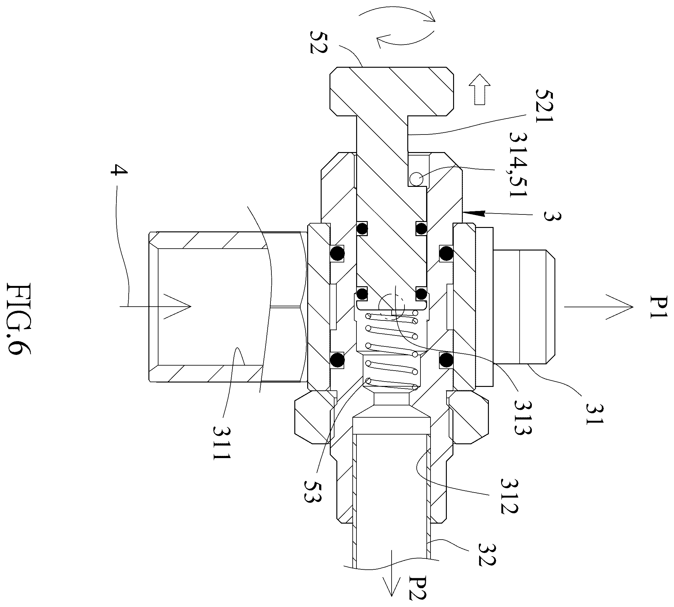 Patent US12504119 Figure 6 – Lubricant atomizing device for grease guns