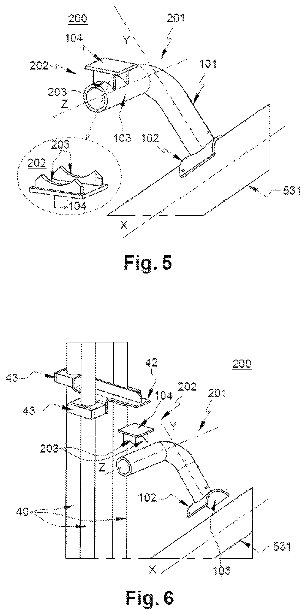 Patent US12504127 Figure 3 – Support device for at least one instrument on a tower for loading and/or offloading a tank of a ship intended to contain a liquefied gas