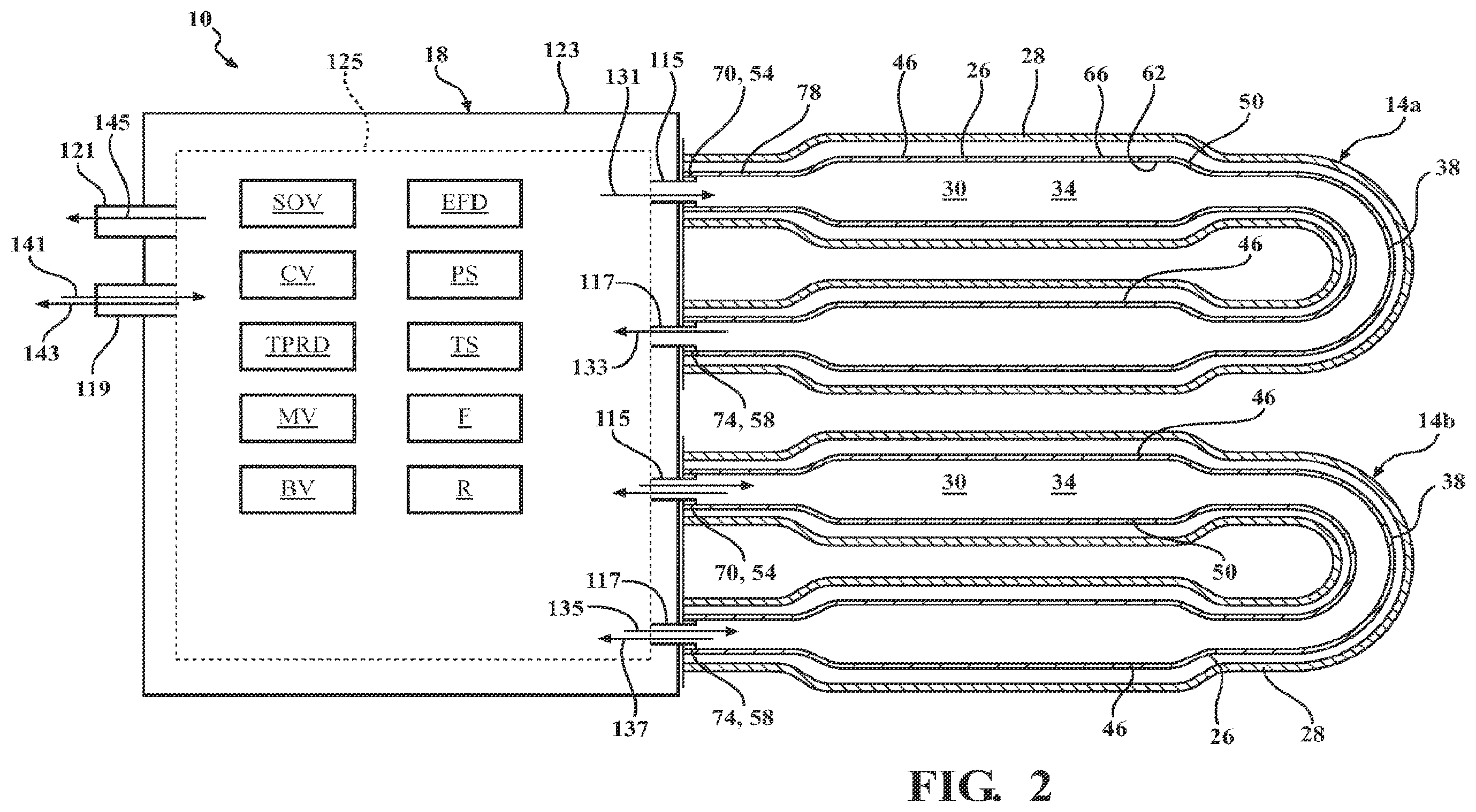 Patent US12504128 Figure 2 – On tank manifold valve assembly