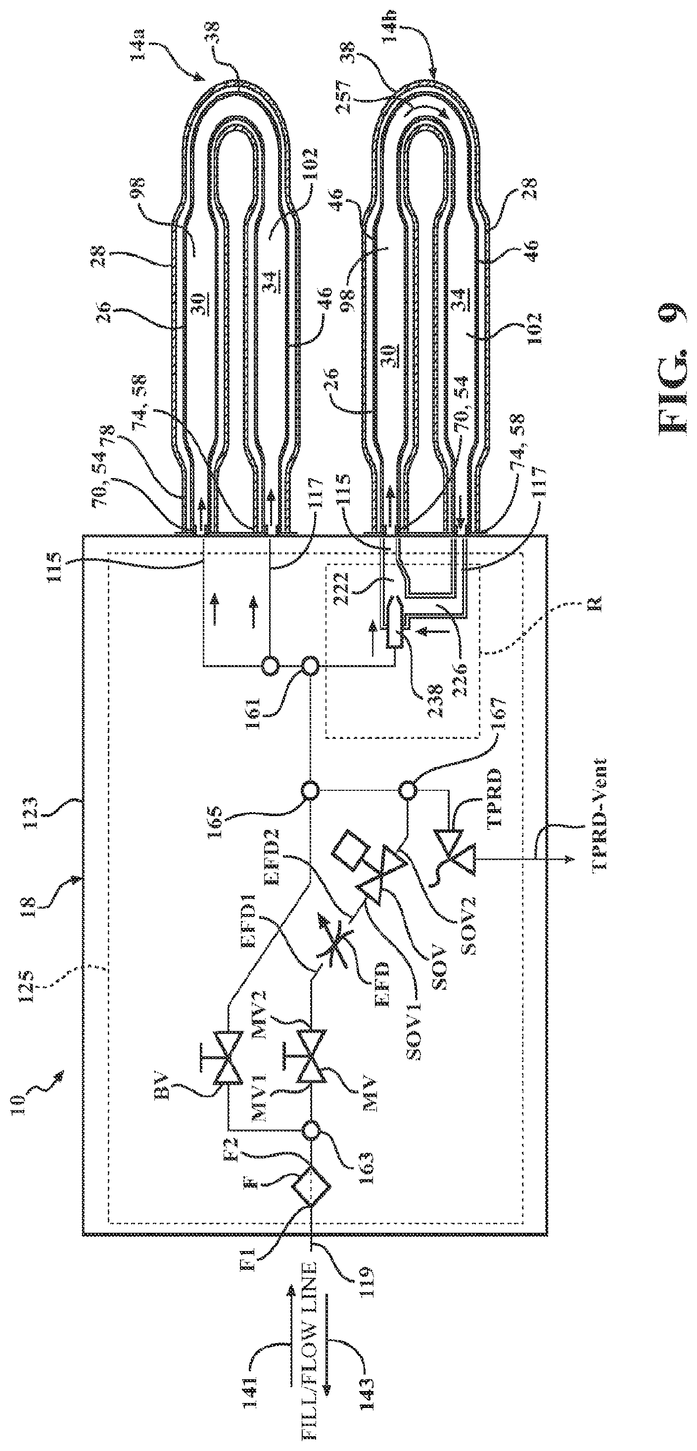 Patent US12504128 Figure 9 – On tank manifold valve assembly