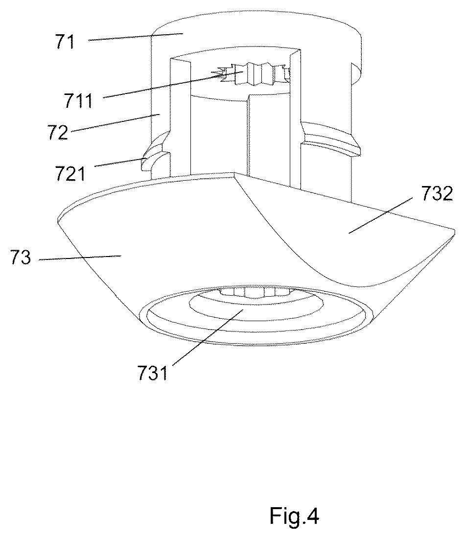 Patent US12504130 Figure 4 – Lighting apparatus with switch rotating ring at bottom of edison cap