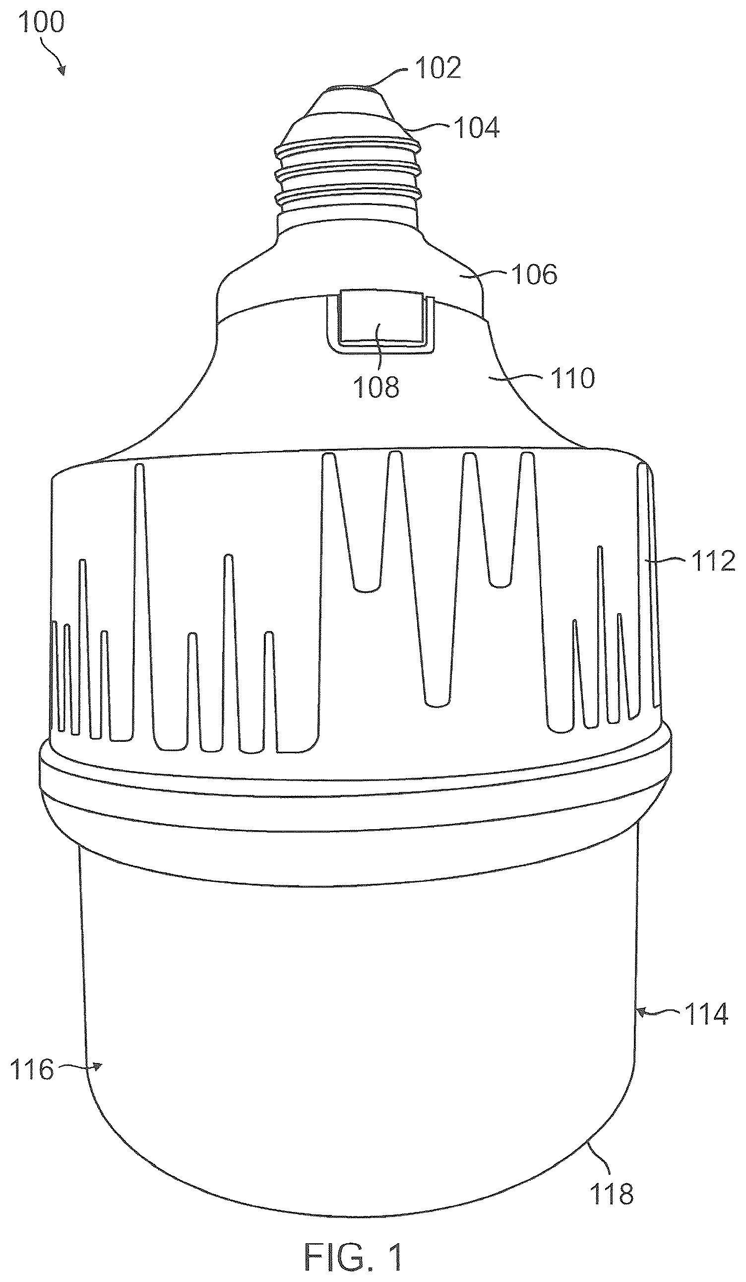 Patent US12504131 Figure 1 – Resilient and portable lightbulb