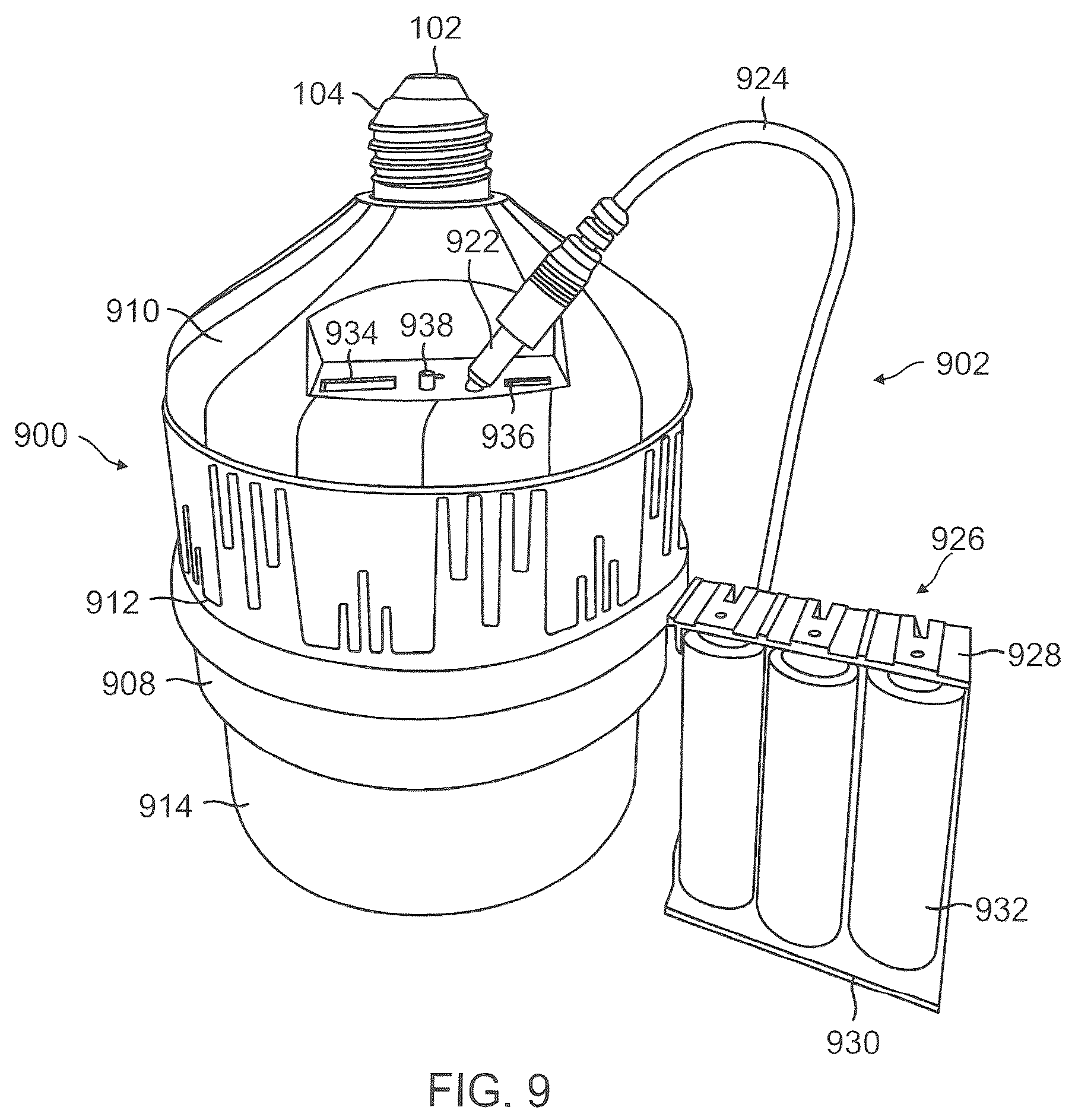 Patent US12504131 Figure 9 – Resilient and portable lightbulb