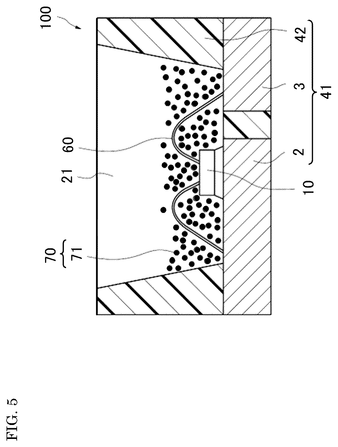 Patent US12504132 Figure 5 – Light-emitting device, lighting appliance, and street light