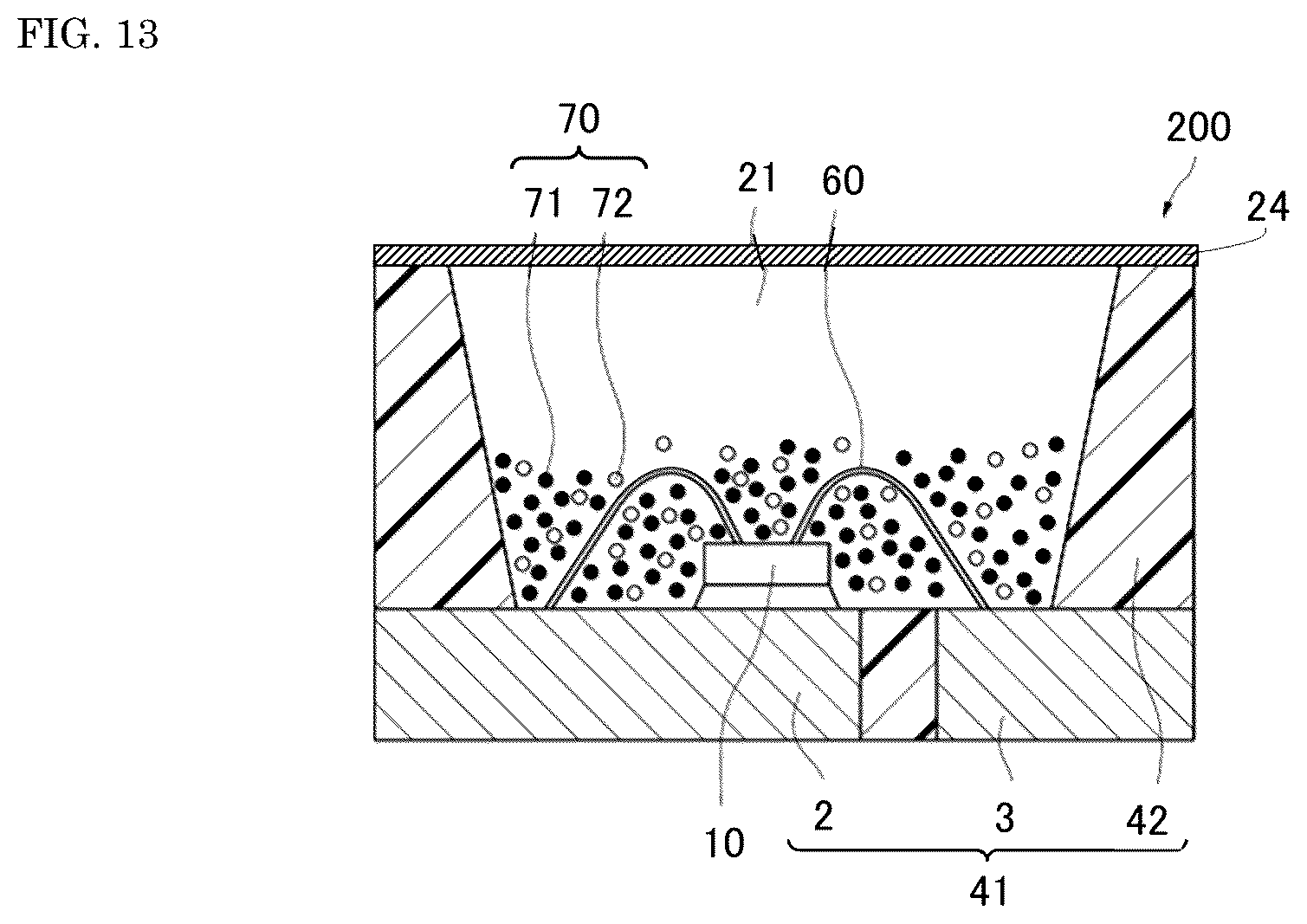 Patent US12504132 Figure 13 – Light-emitting device, lighting appliance, and street light