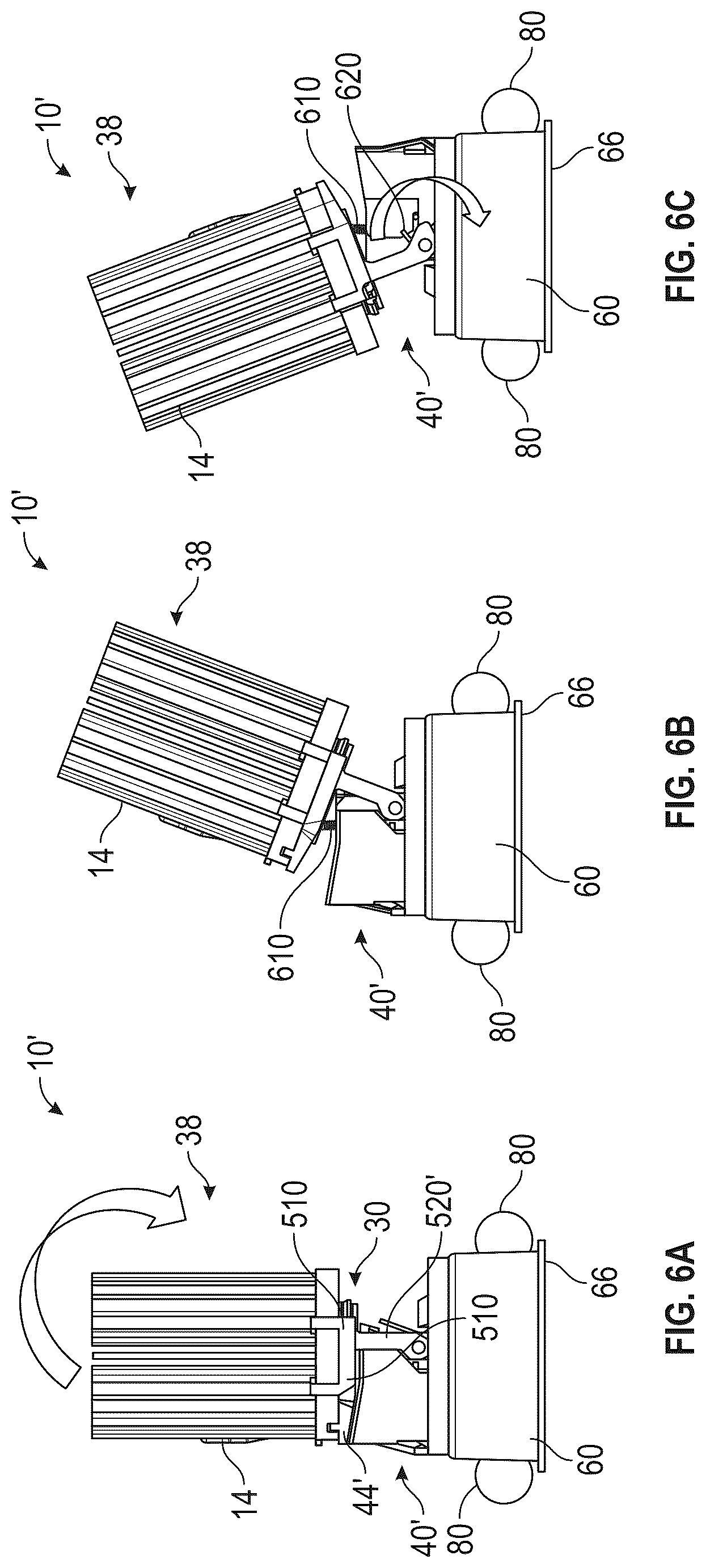 Patent US12504136 Figure 13 – Retention, adjustability and maintenance for a recessed component such as a recessed luminaire