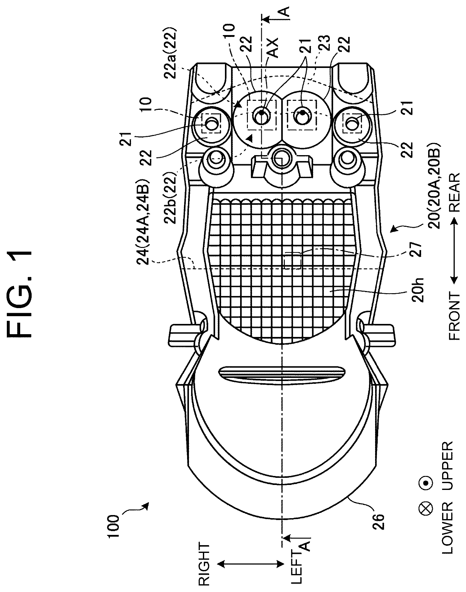 Patent US12504138 Figure 1 – Vehicle light-guiding body and vehicle lighting unit
